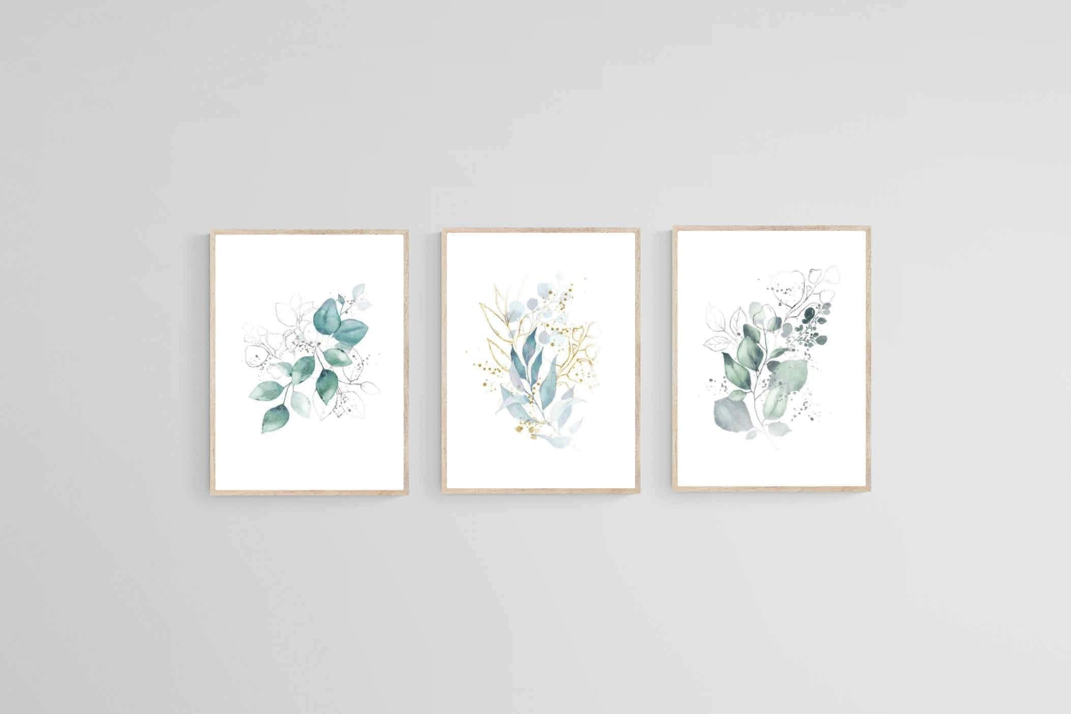 Delicate Blue Set-Wall_Art-45 x 60cm (x3)-Mounted Canvas-Wood-Pixalot