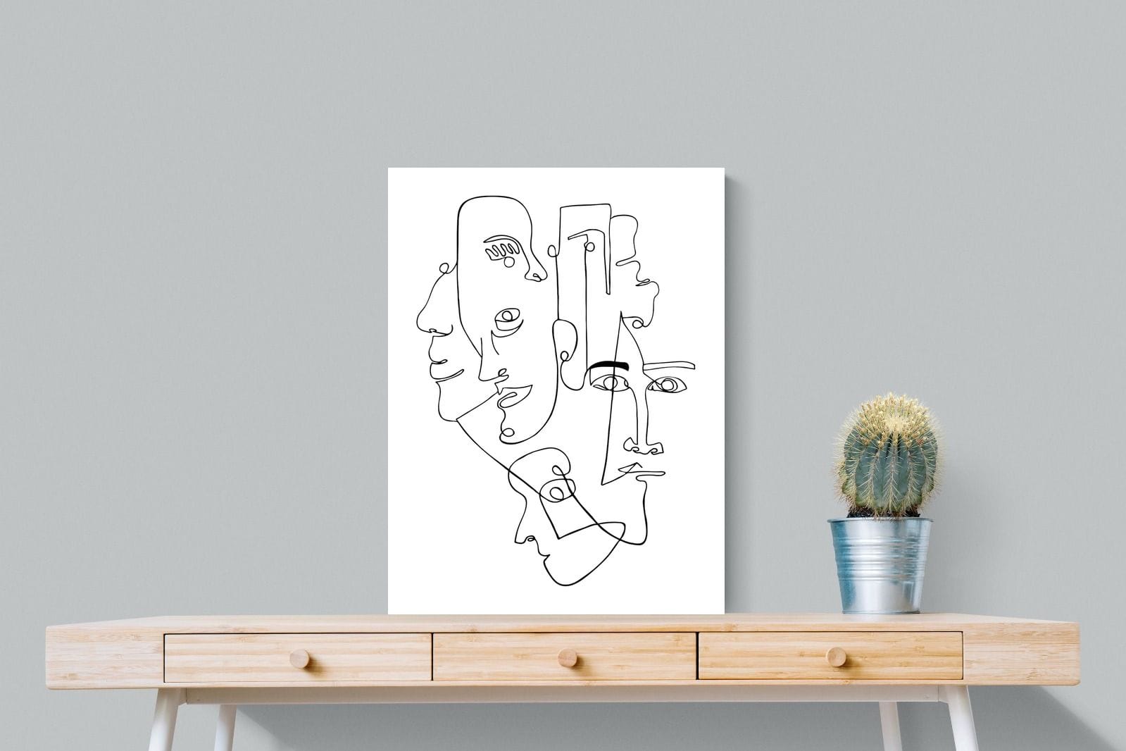 Face to Face-Wall_Art-60 x 80cm-Mounted Canvas-No Frame-Pixalot