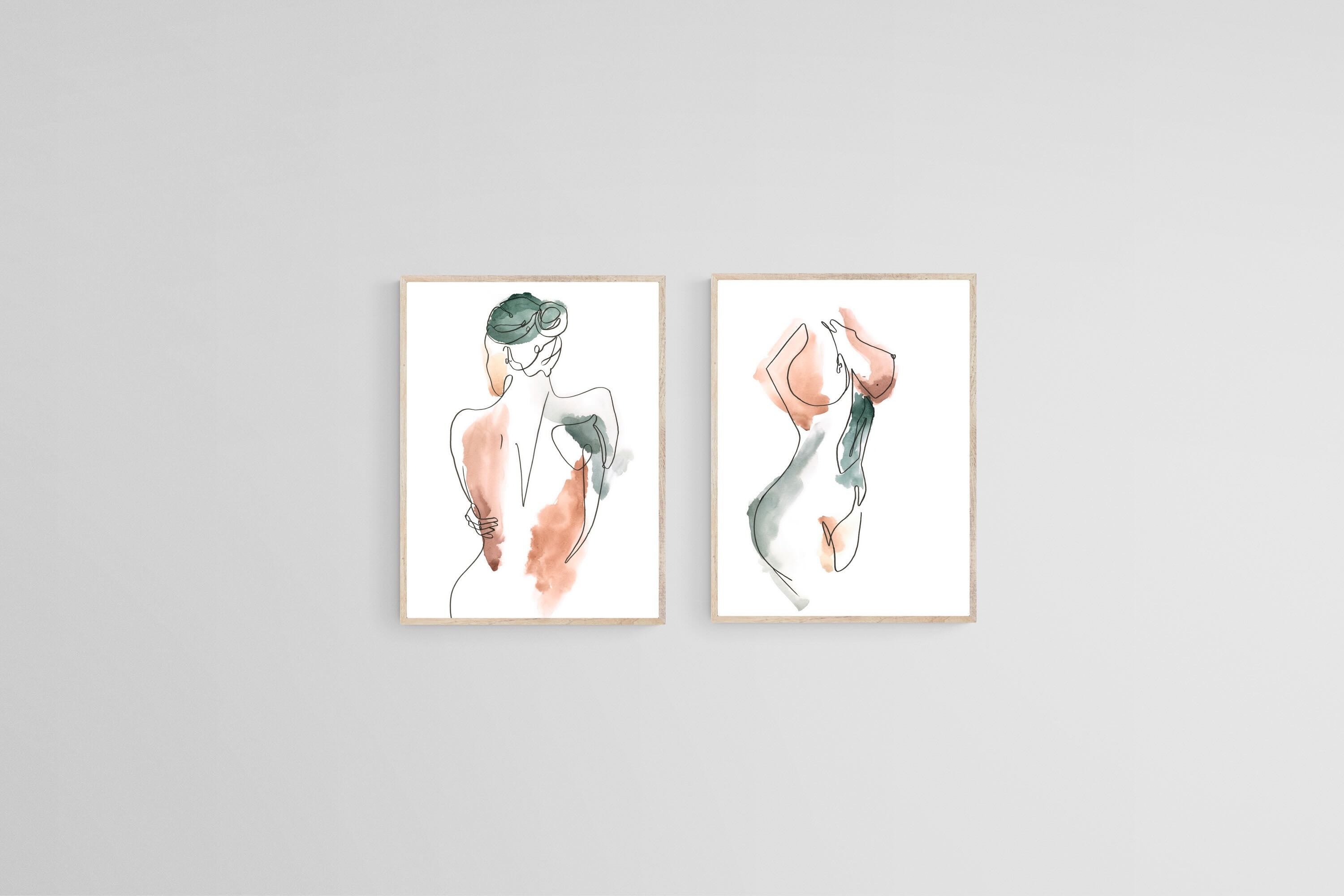 Femme Set-Wall_Art-45 x 60cm (x2)-Mounted Canvas-Wood-Pixalot