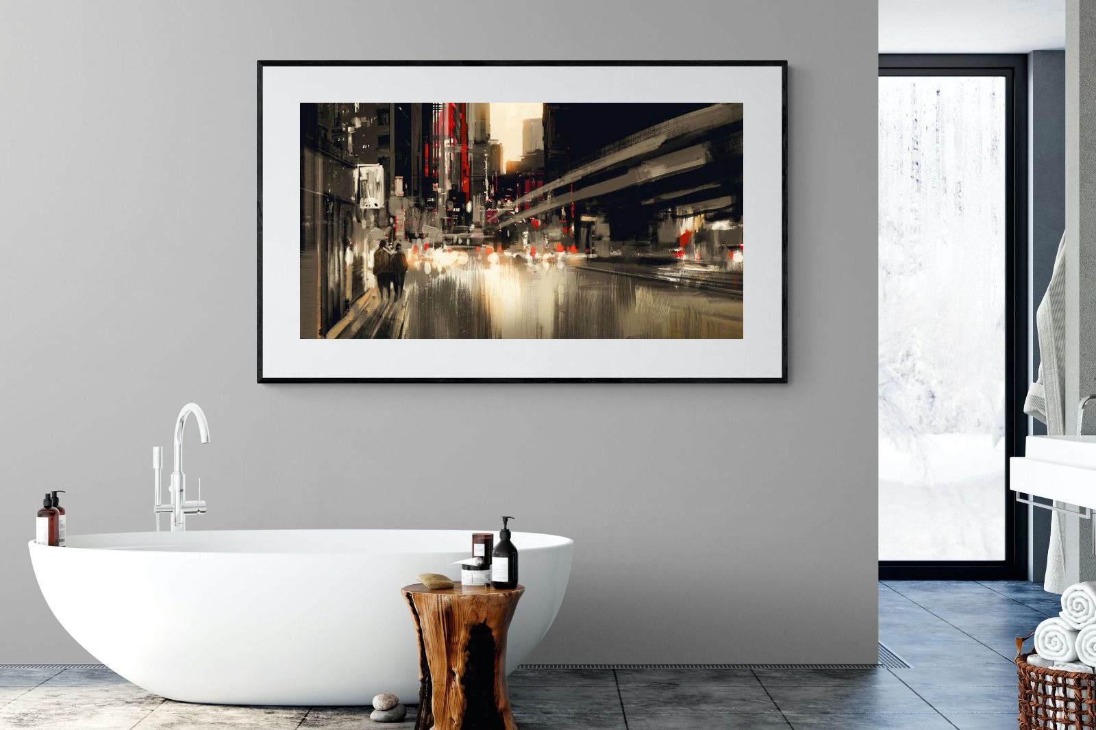 Metro-Wall_Art-180 x 110cm-Framed Print-Black-Pixalot