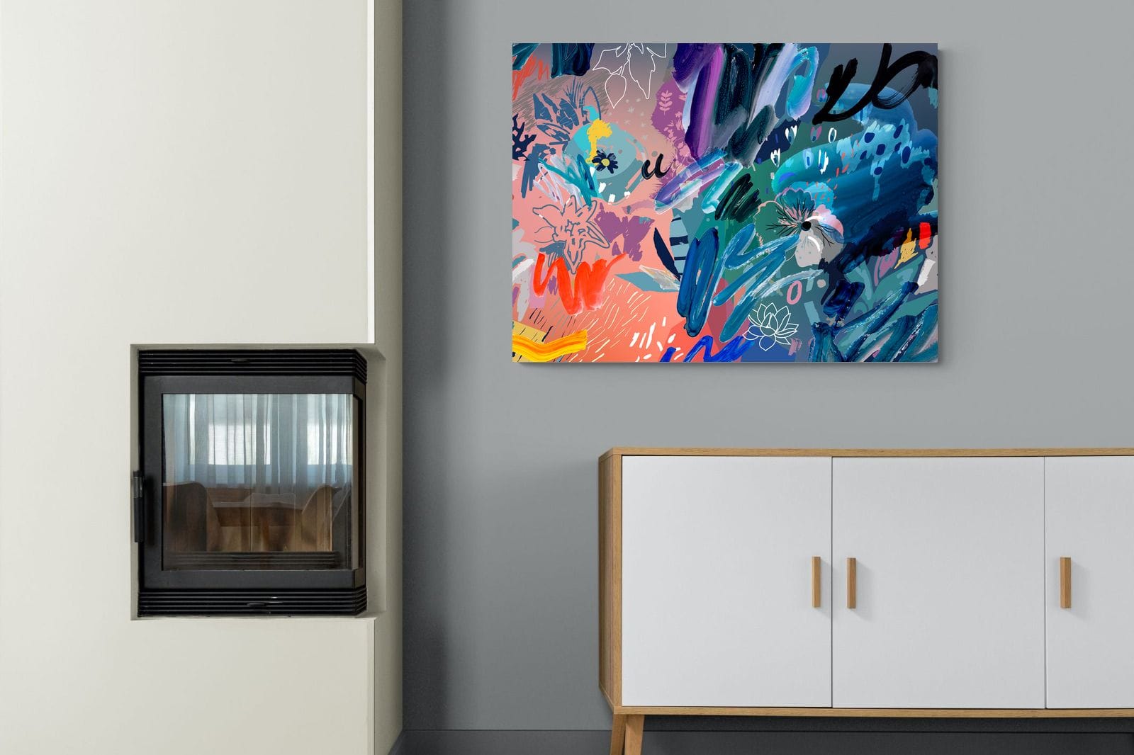 Nature's Chaos-Wall_Art-100 x 75cm-Mounted Canvas-No Frame-Pixalot