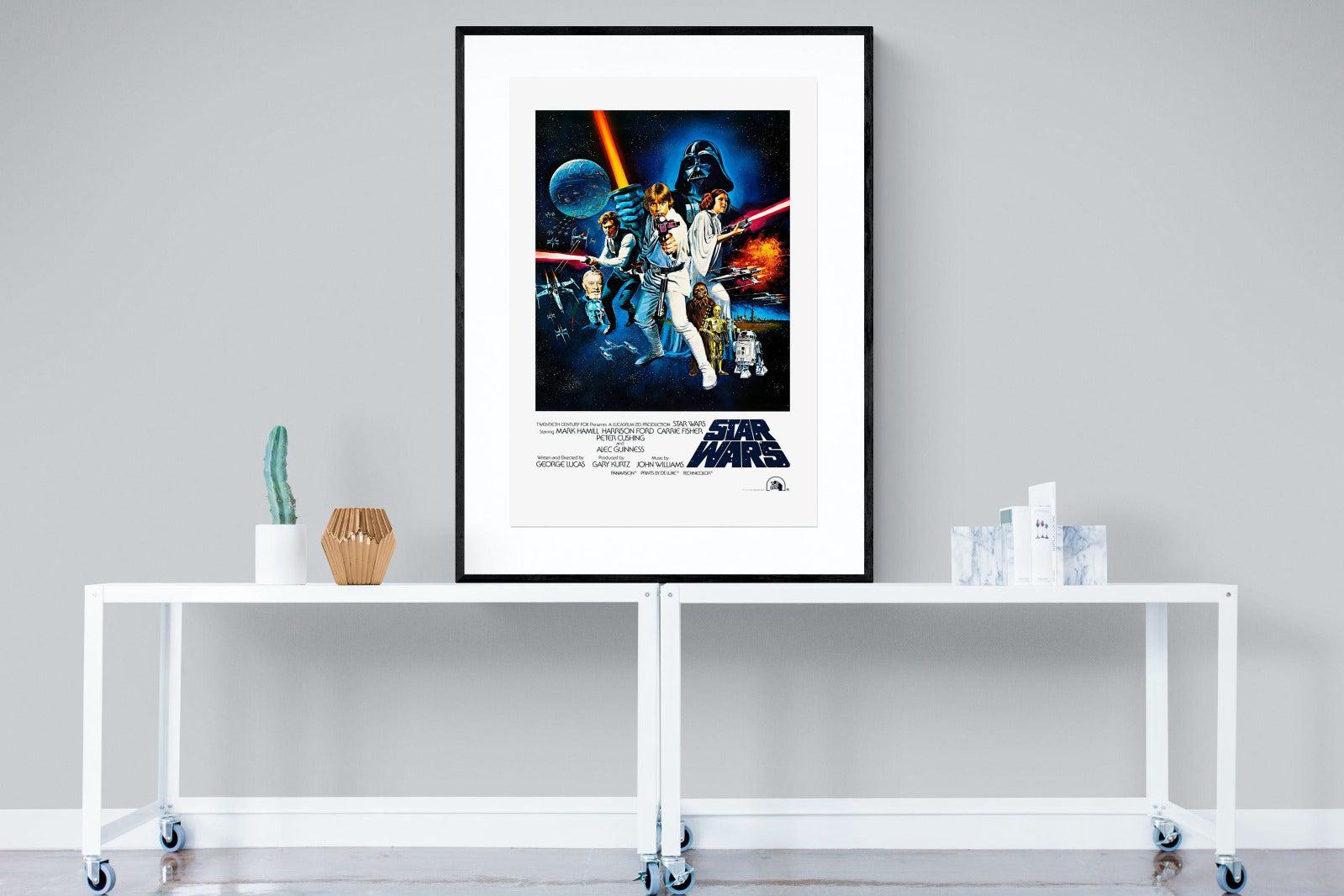 Star Wars Movie Poster-Wall_Art-90 x 120cm-Framed Print-Black-Pixalot