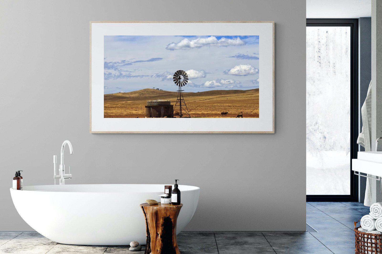 Windmill-Wall_Art-180 x 110cm-Framed Print-Wood-Pixalot