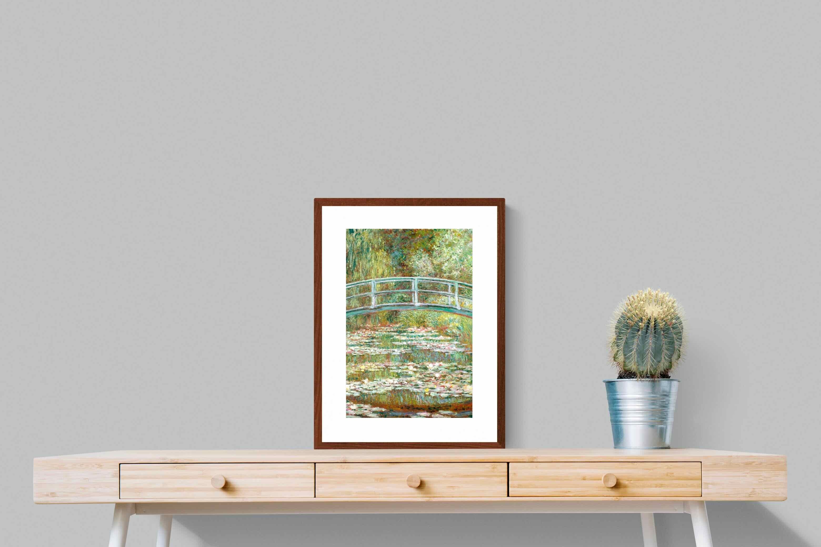 Pixalot Bridge over a Pond of Water Lilies