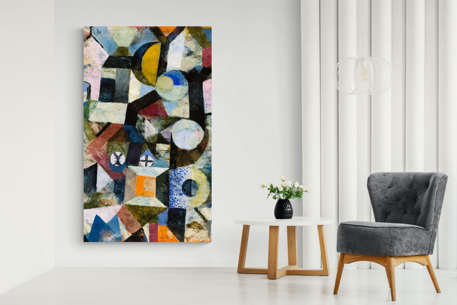 Pixalot Composition with the Yellow Half-Moon and the Y