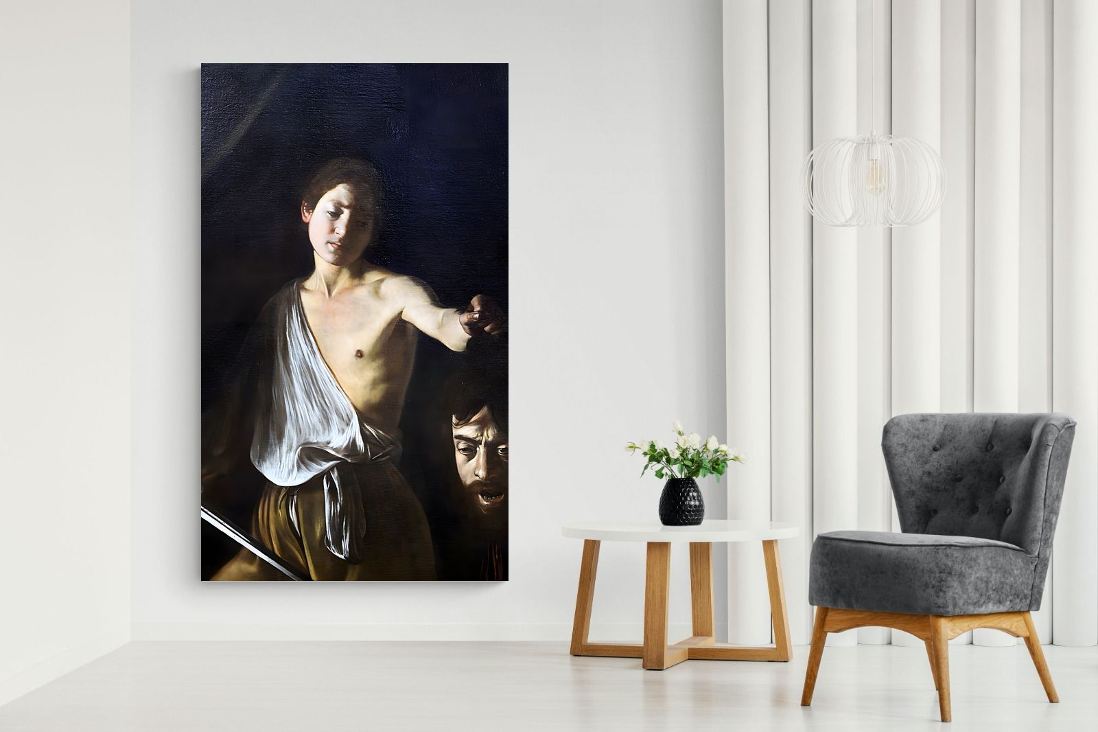 Pixalot David with the Head of Goliath