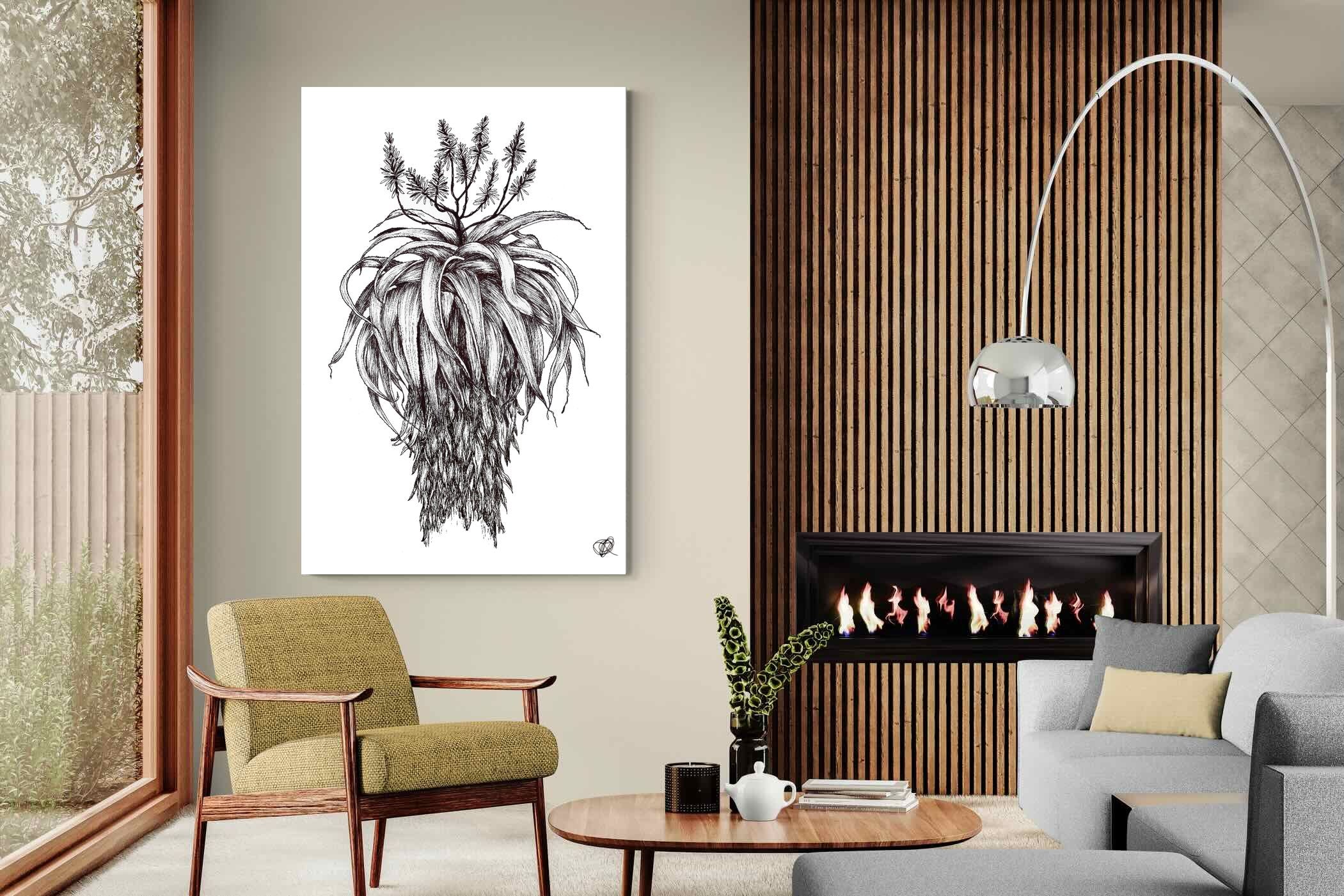 Pixalot Full Flowering Aloe Illustration