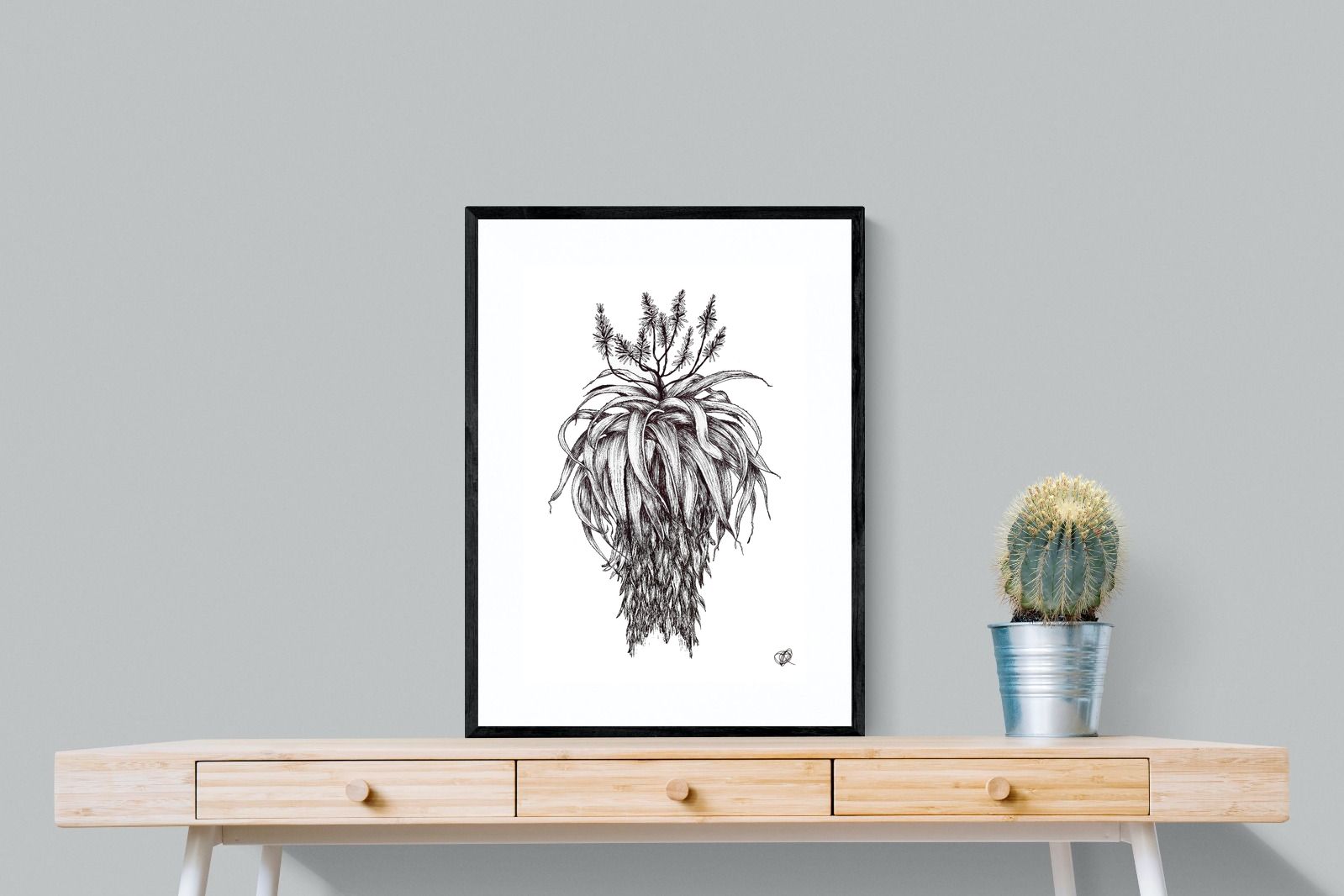 Pixalot Full Flowering Aloe Illustration