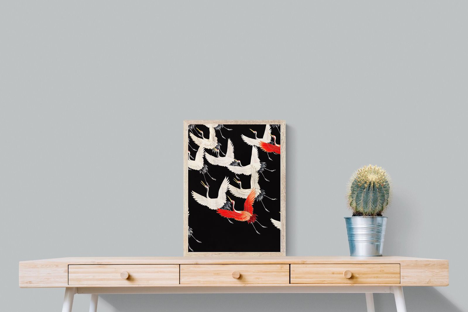 Pixalot Furisode with a Myriad of Flying Cranes