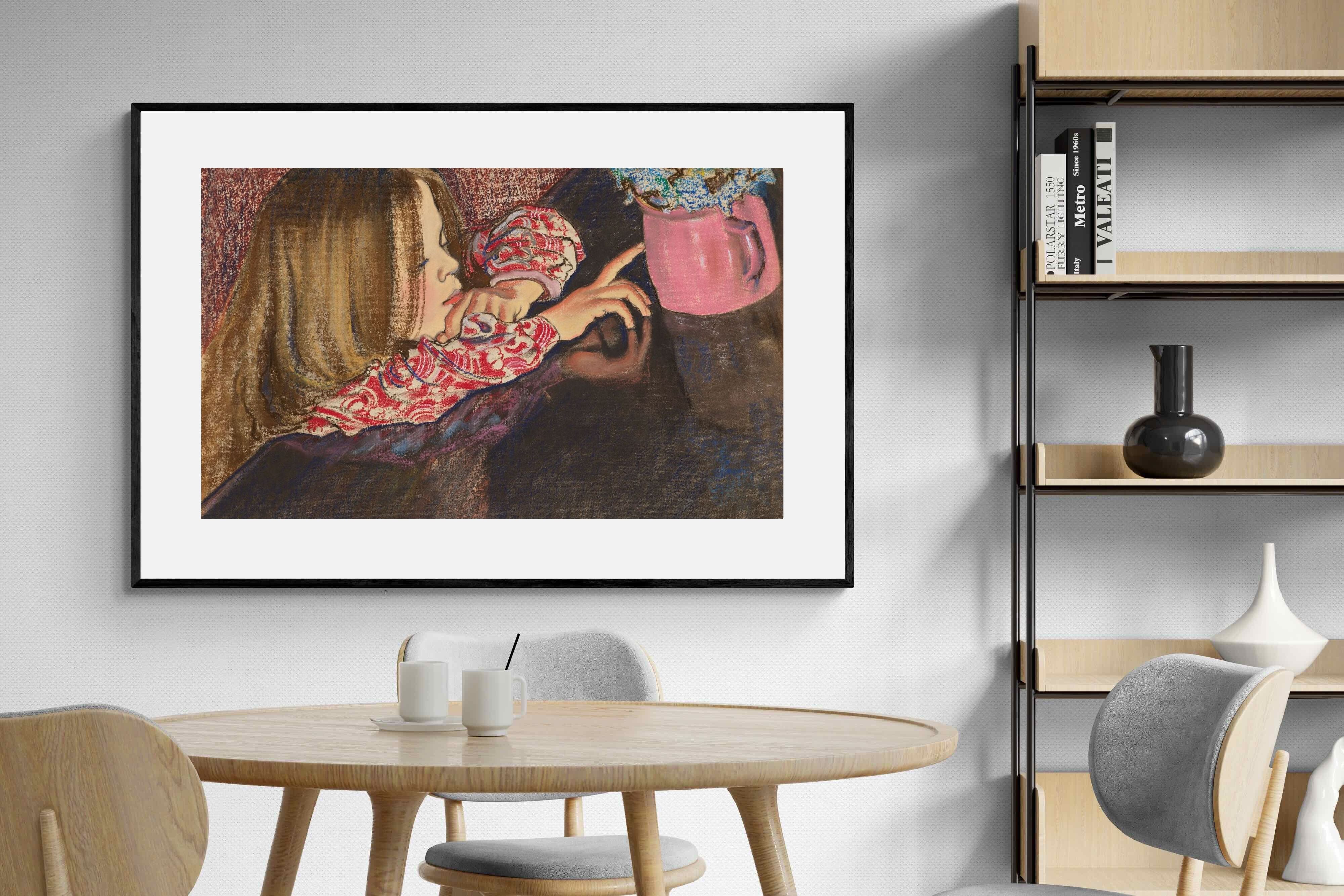 Pixalot Girl with a Vase of Flowers