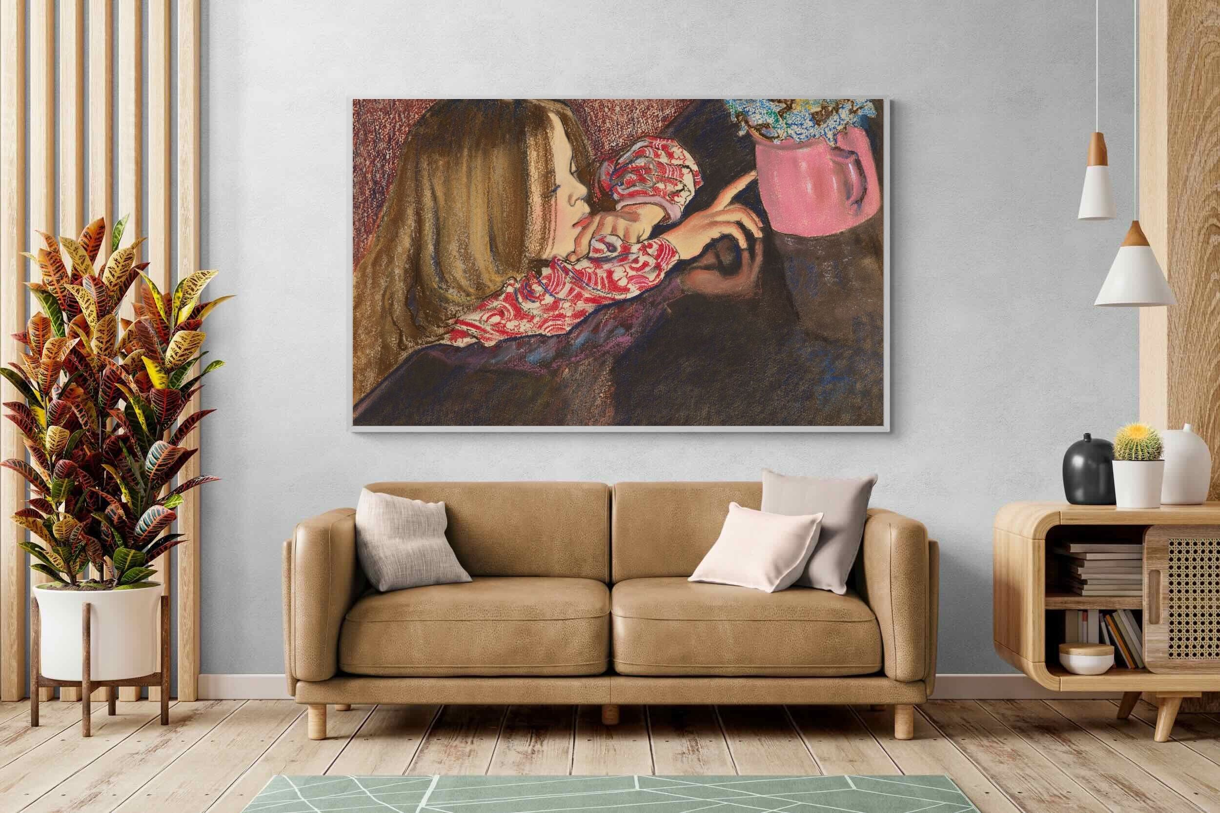 Pixalot Girl with a Vase of Flowers