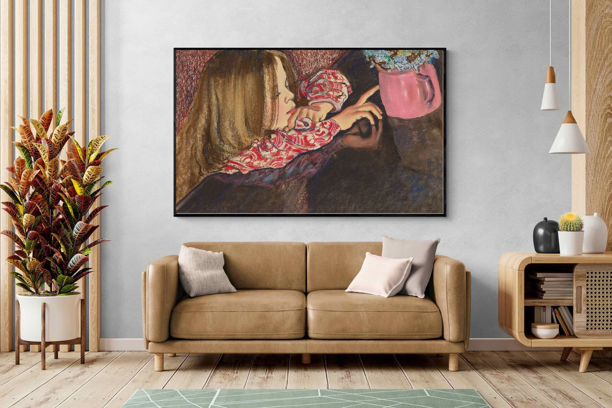 Pixalot Girl with a Vase of Flowers