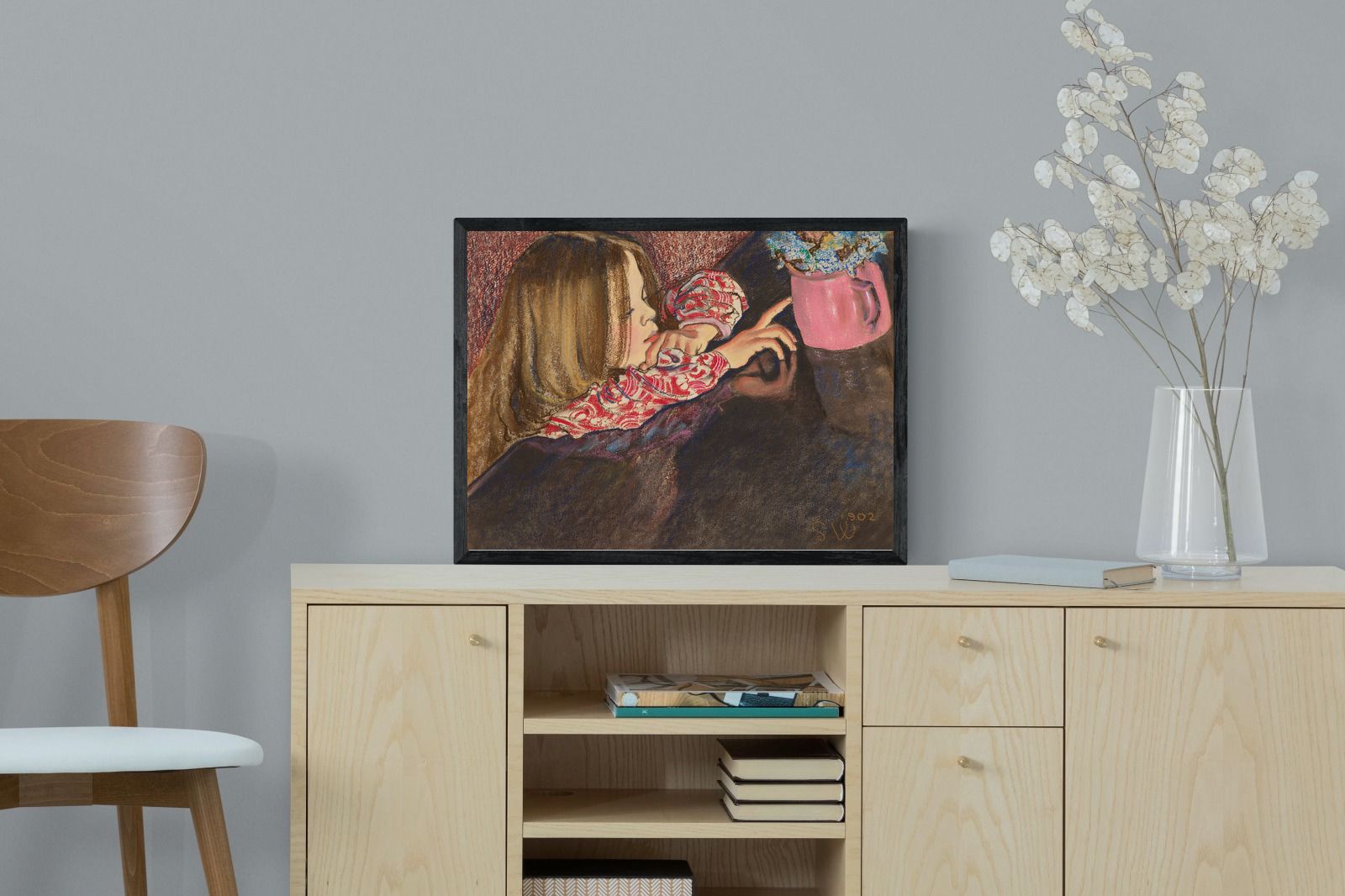 Pixalot Girl with a Vase of Flowers