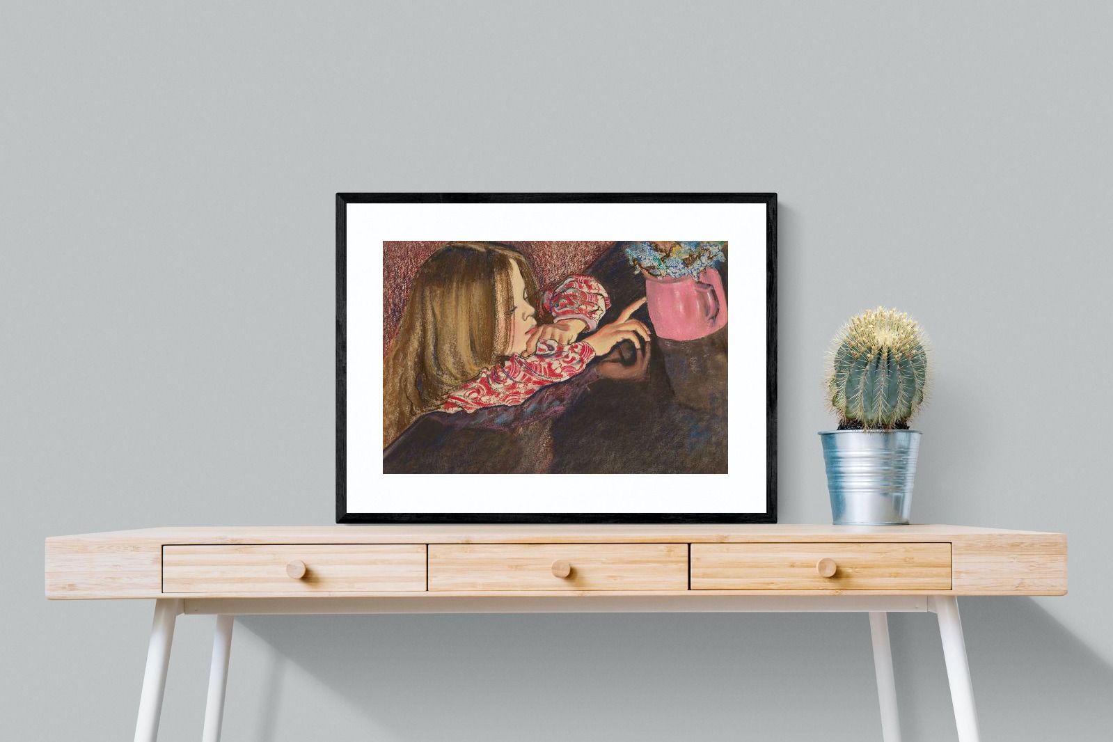 Pixalot Girl with a Vase of Flowers