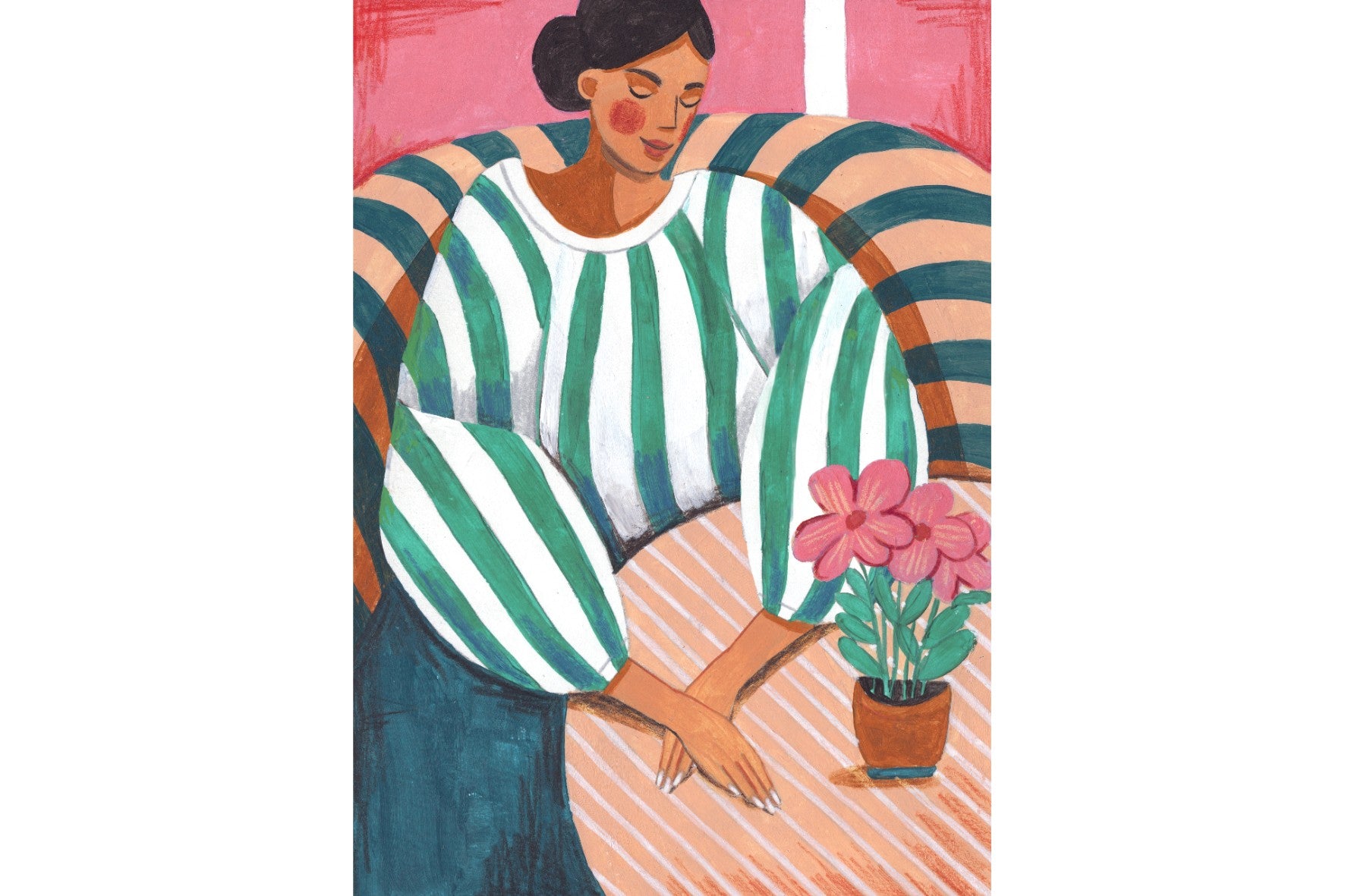 Green Stripes & Quiet Moments