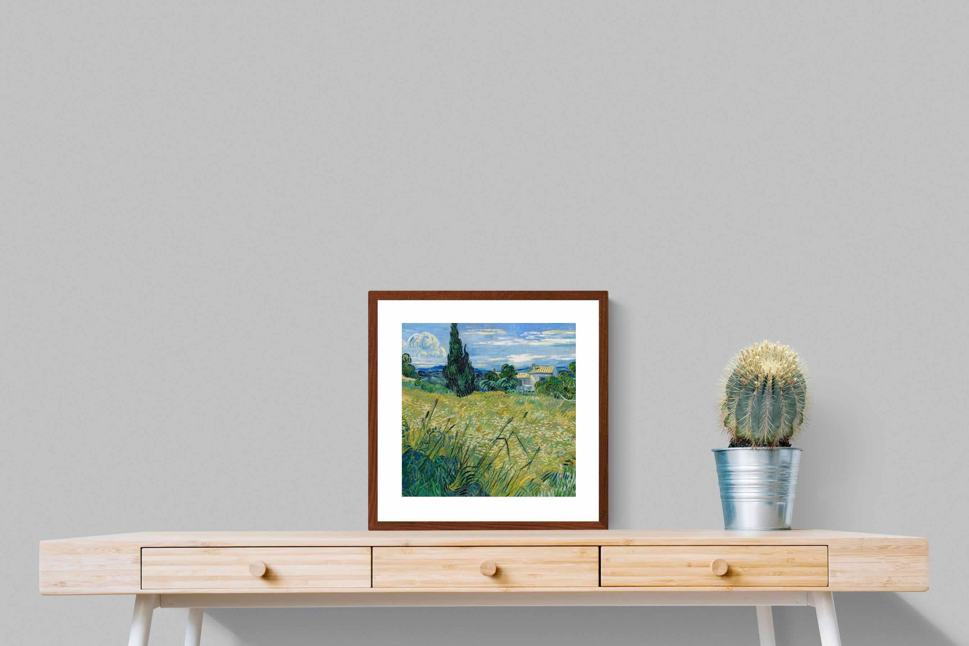 Pixalot Green Wheat Field with Cypress