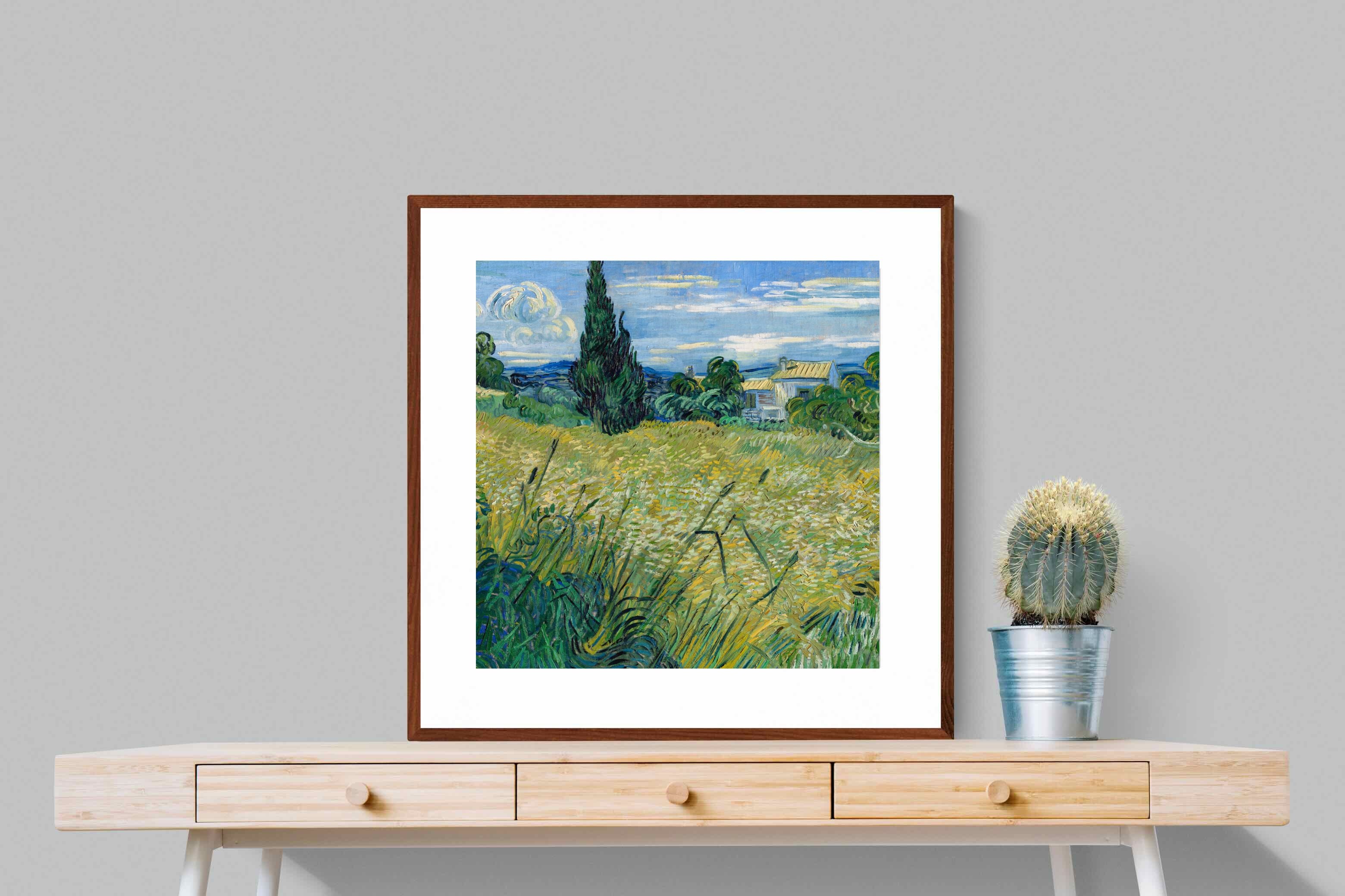 Pixalot Green Wheat Field with Cypress