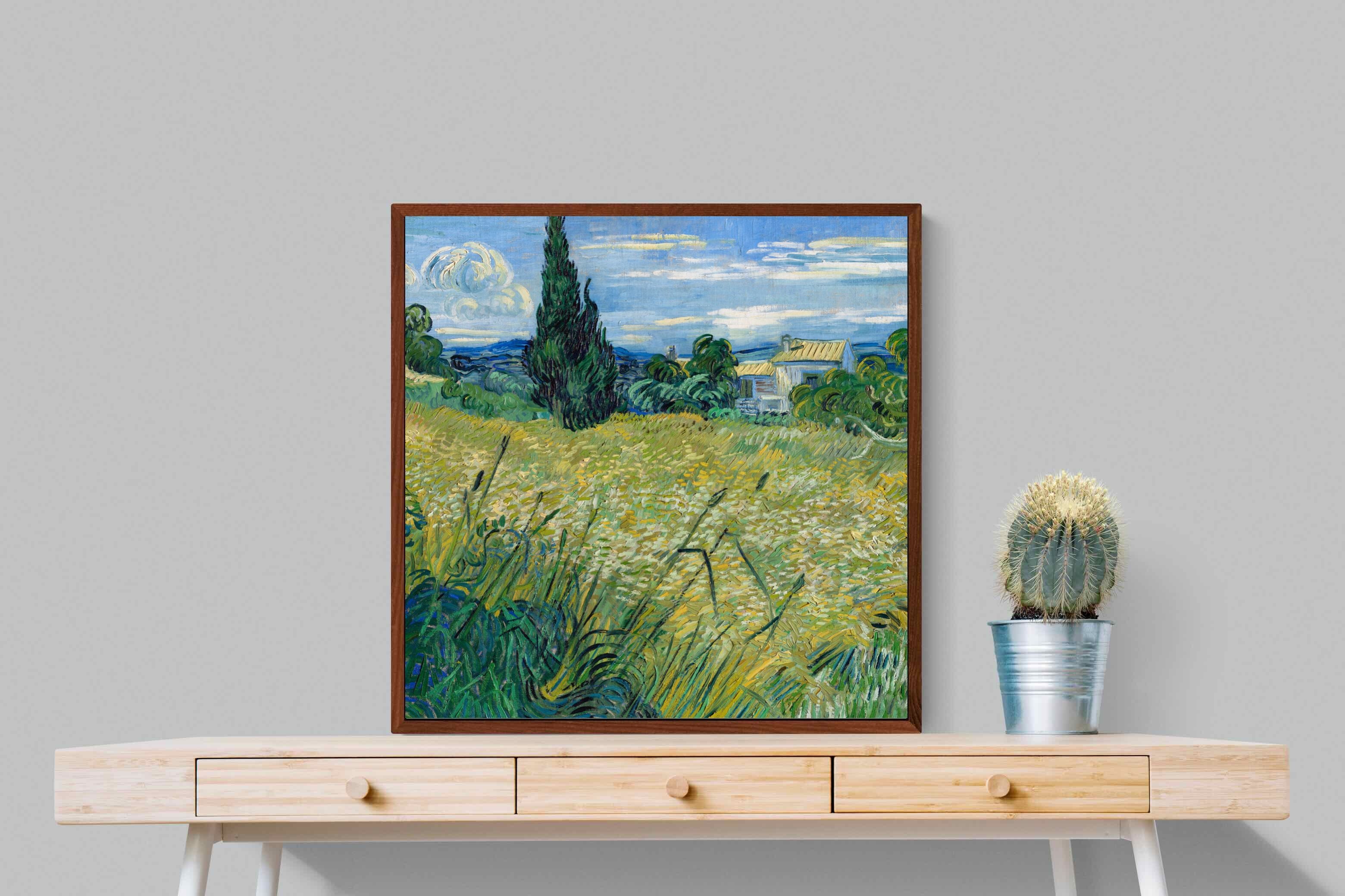 Pixalot Green Wheat Field with Cypress