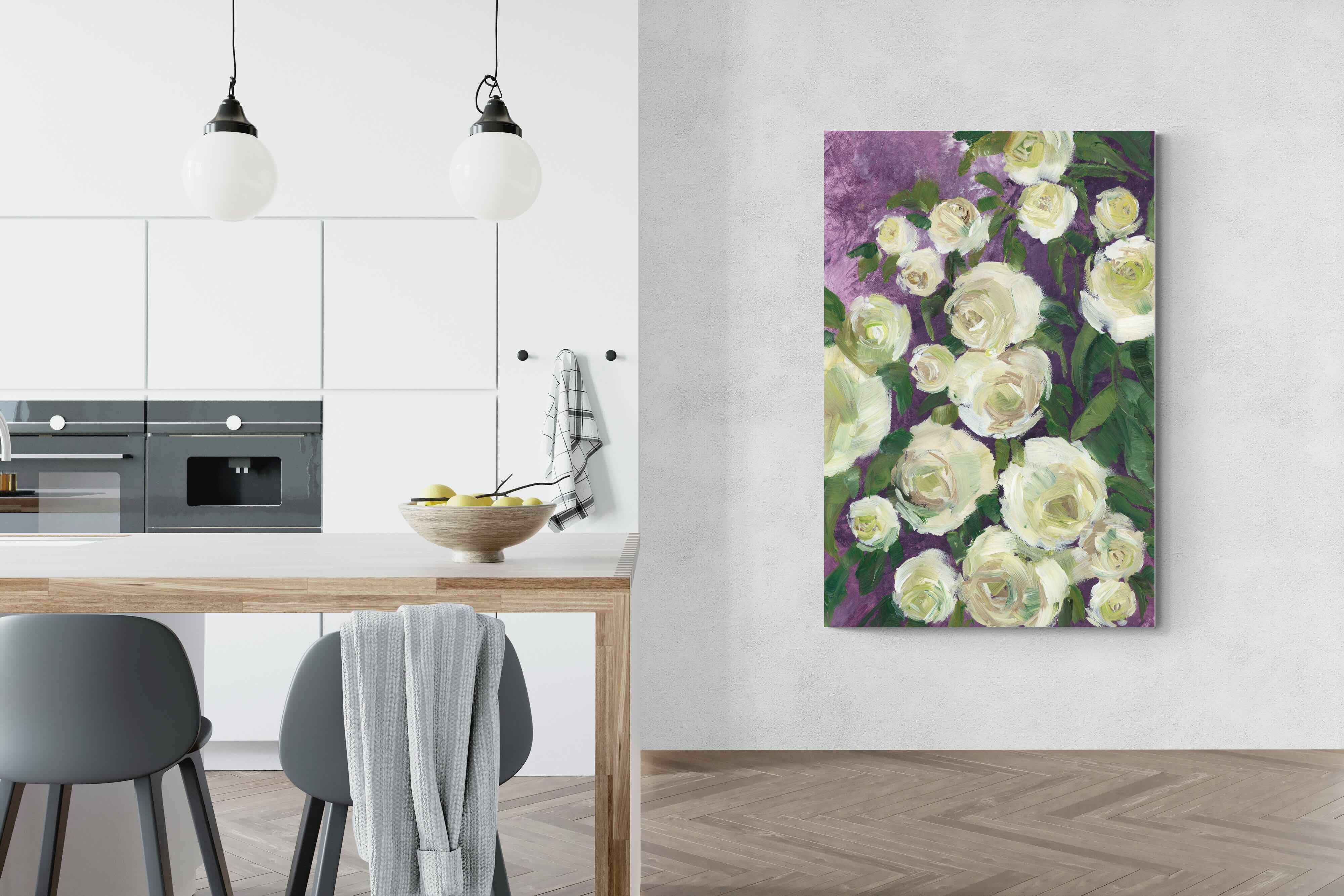 Pixalot Ivory Blooms on Plum