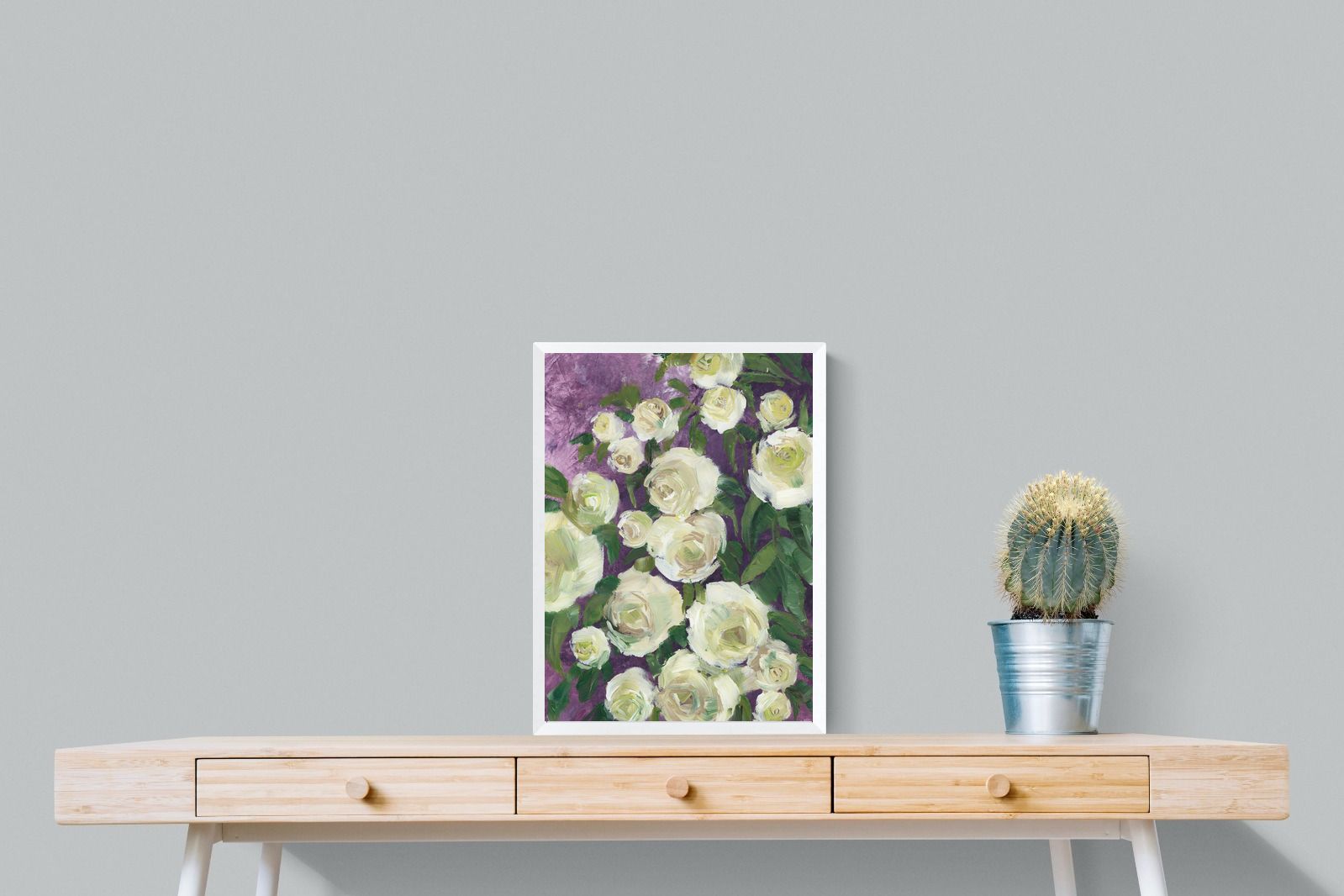 Pixalot Ivory Blooms on Plum