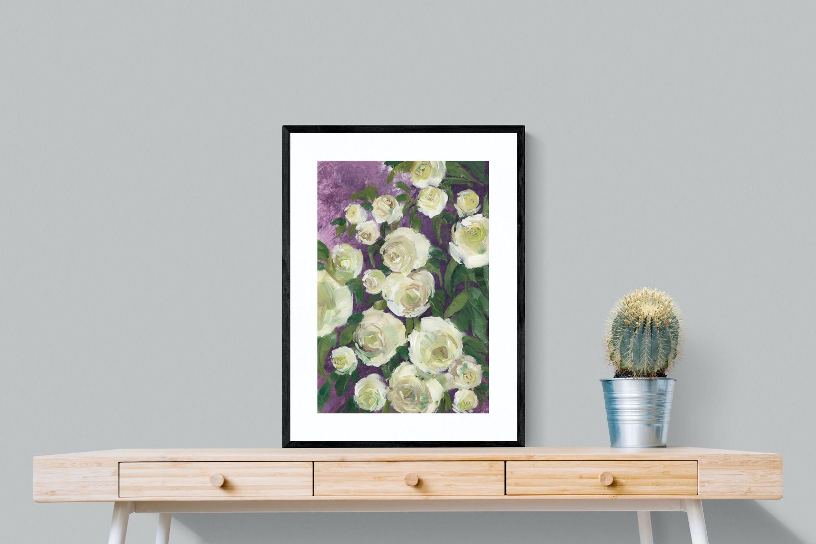 Pixalot Ivory Blooms on Plum