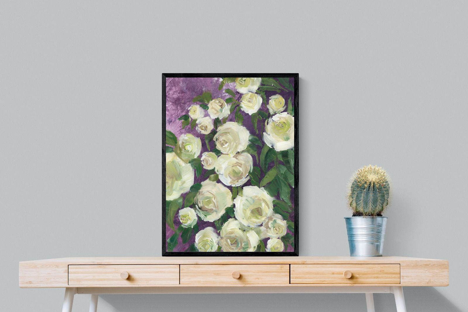 Pixalot Ivory Blooms on Plum