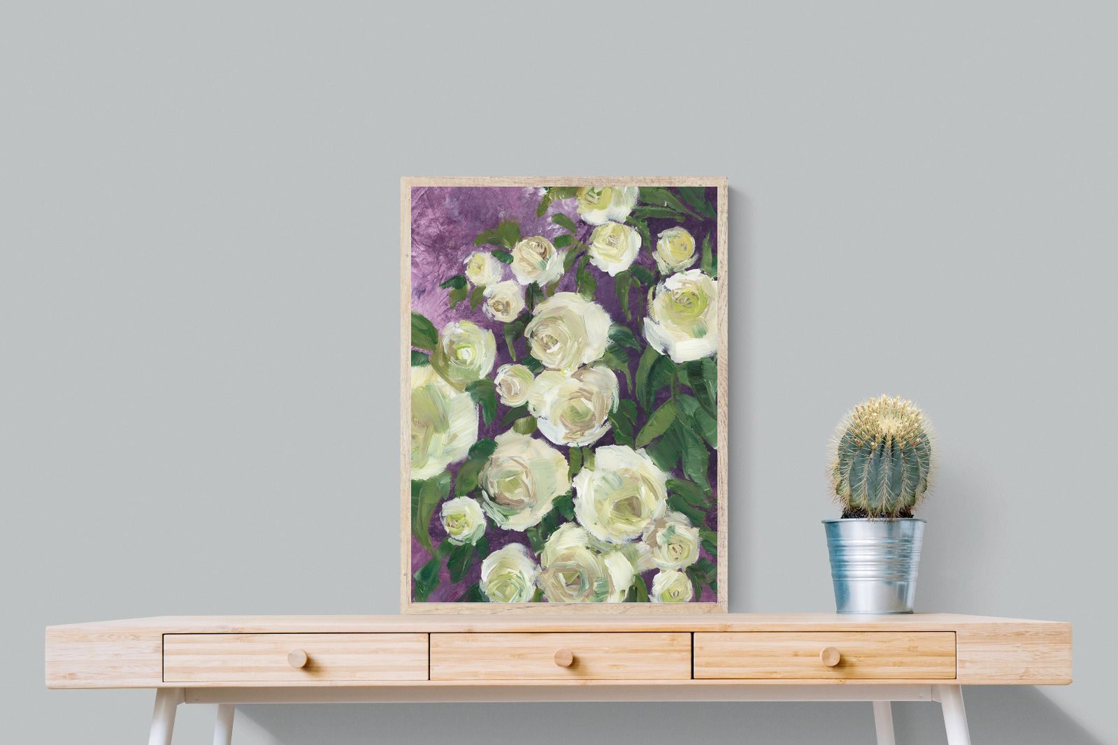 Pixalot Ivory Blooms on Plum