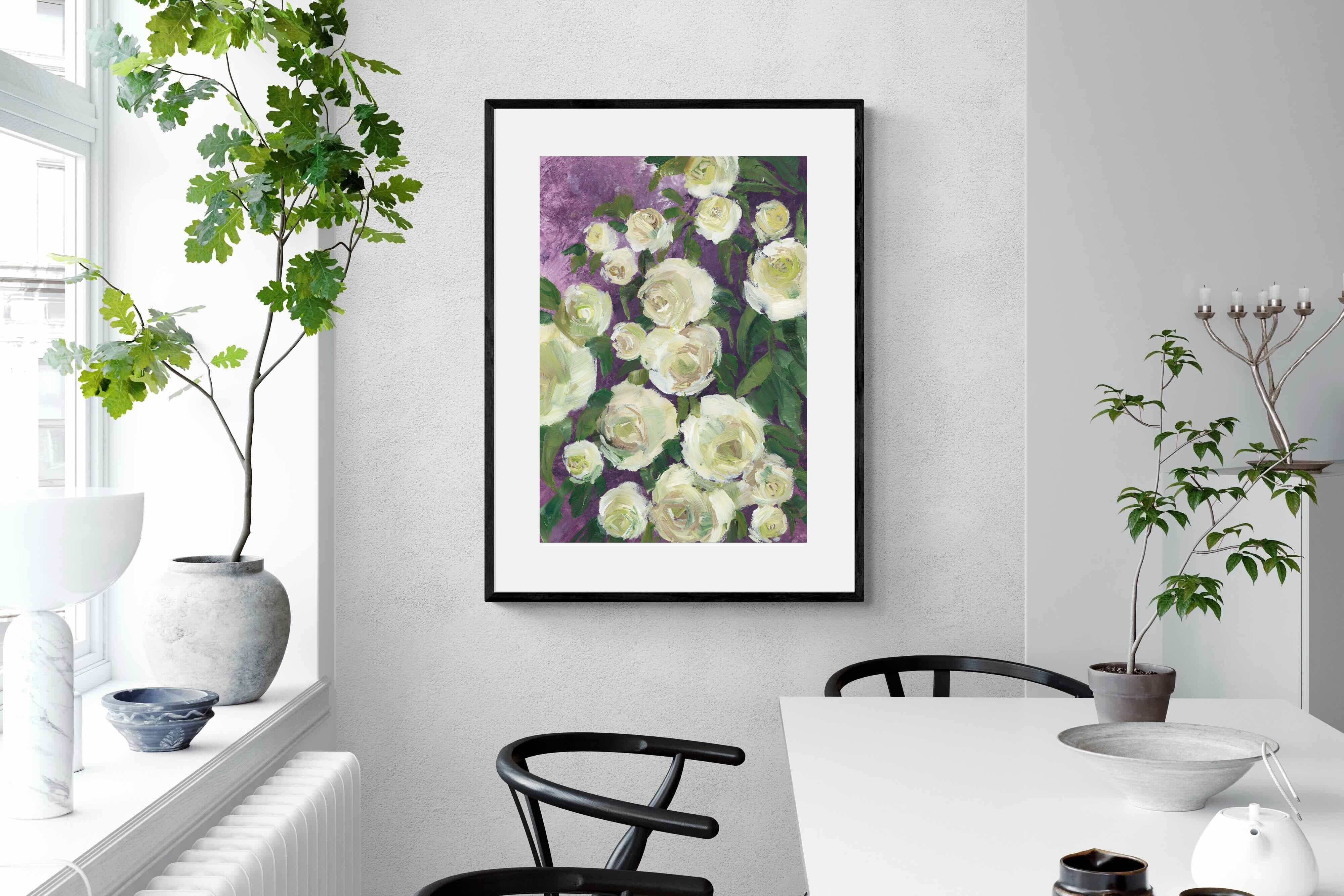 Pixalot Ivory Blooms on Plum