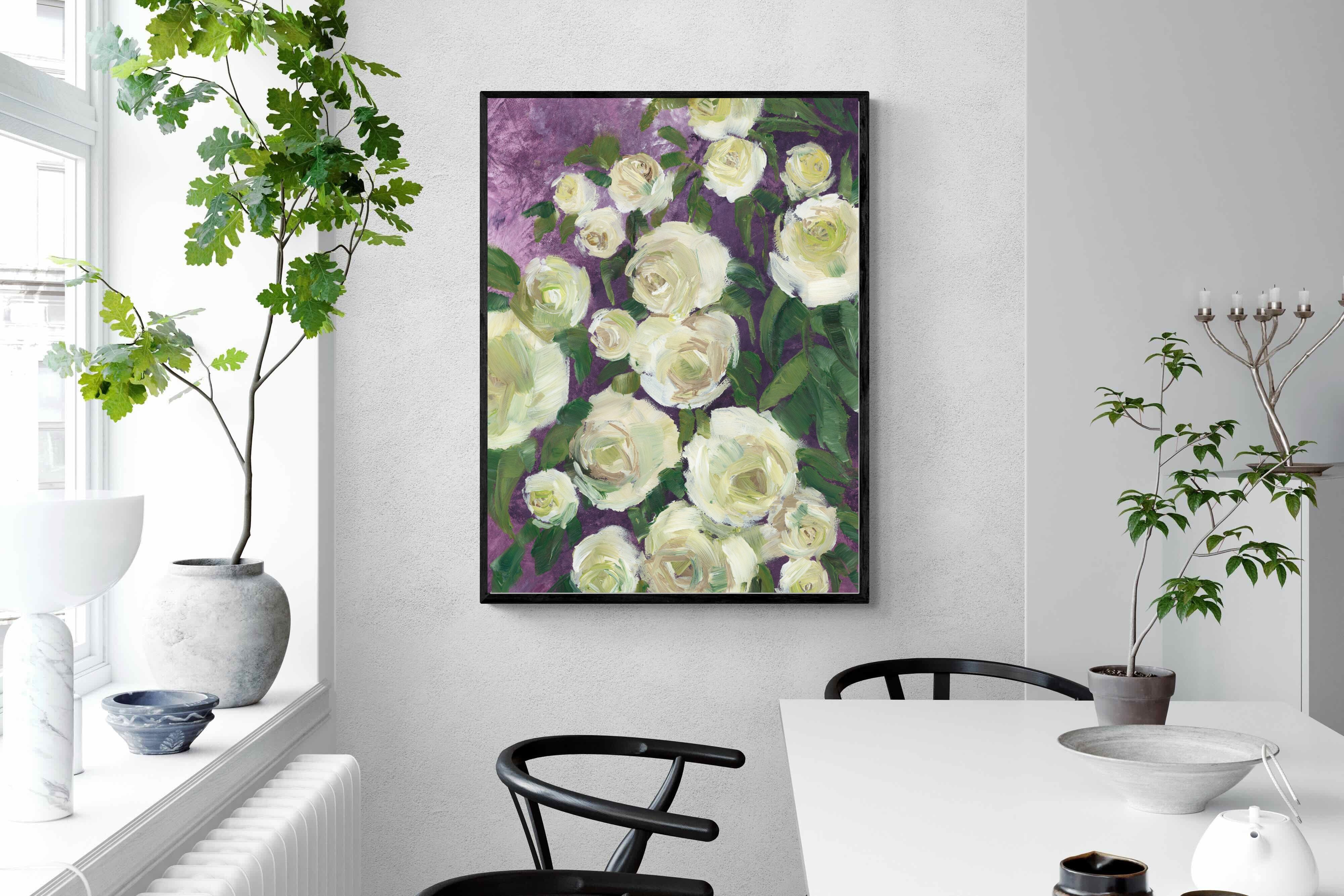 Pixalot Ivory Blooms on Plum