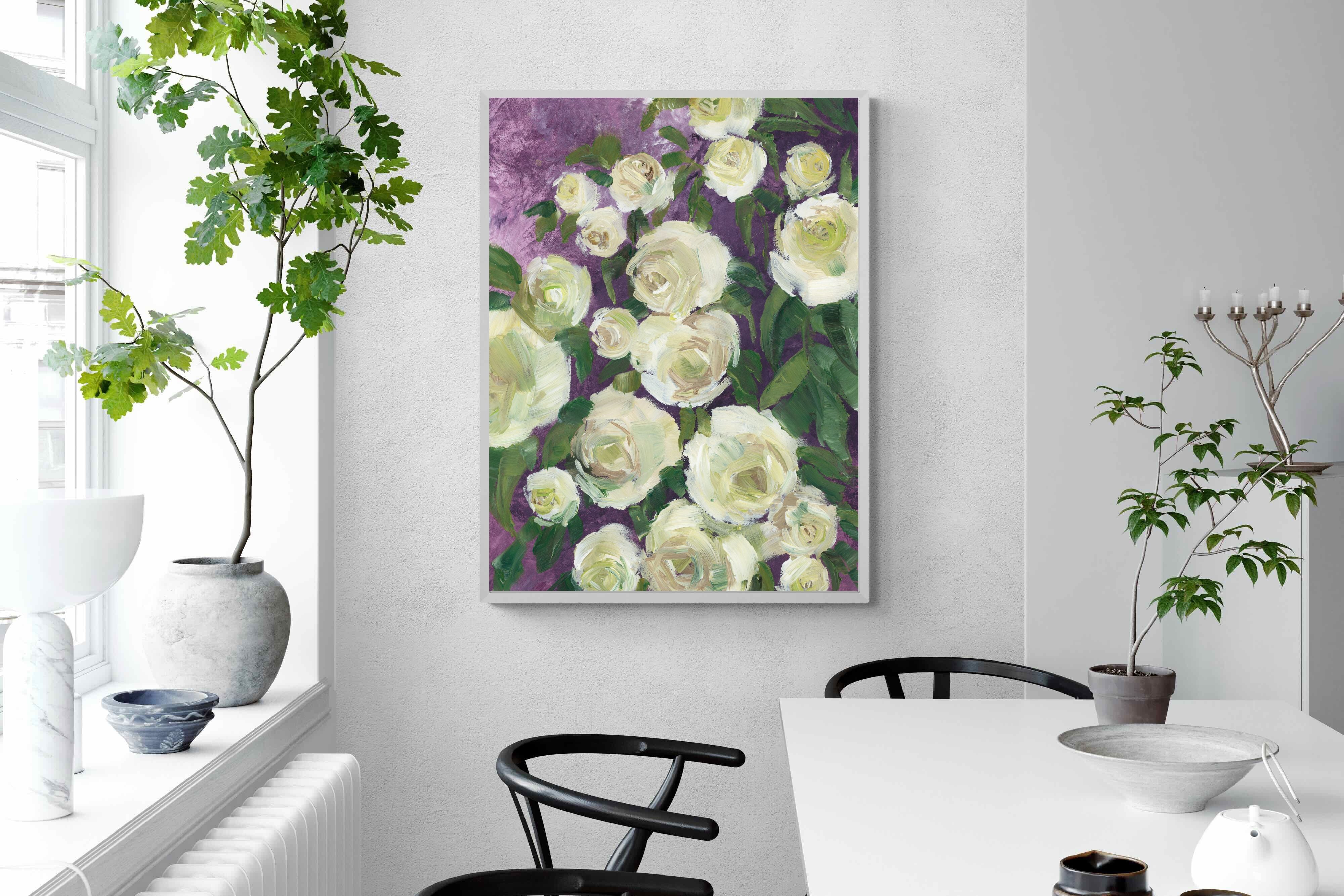 Pixalot Ivory Blooms on Plum