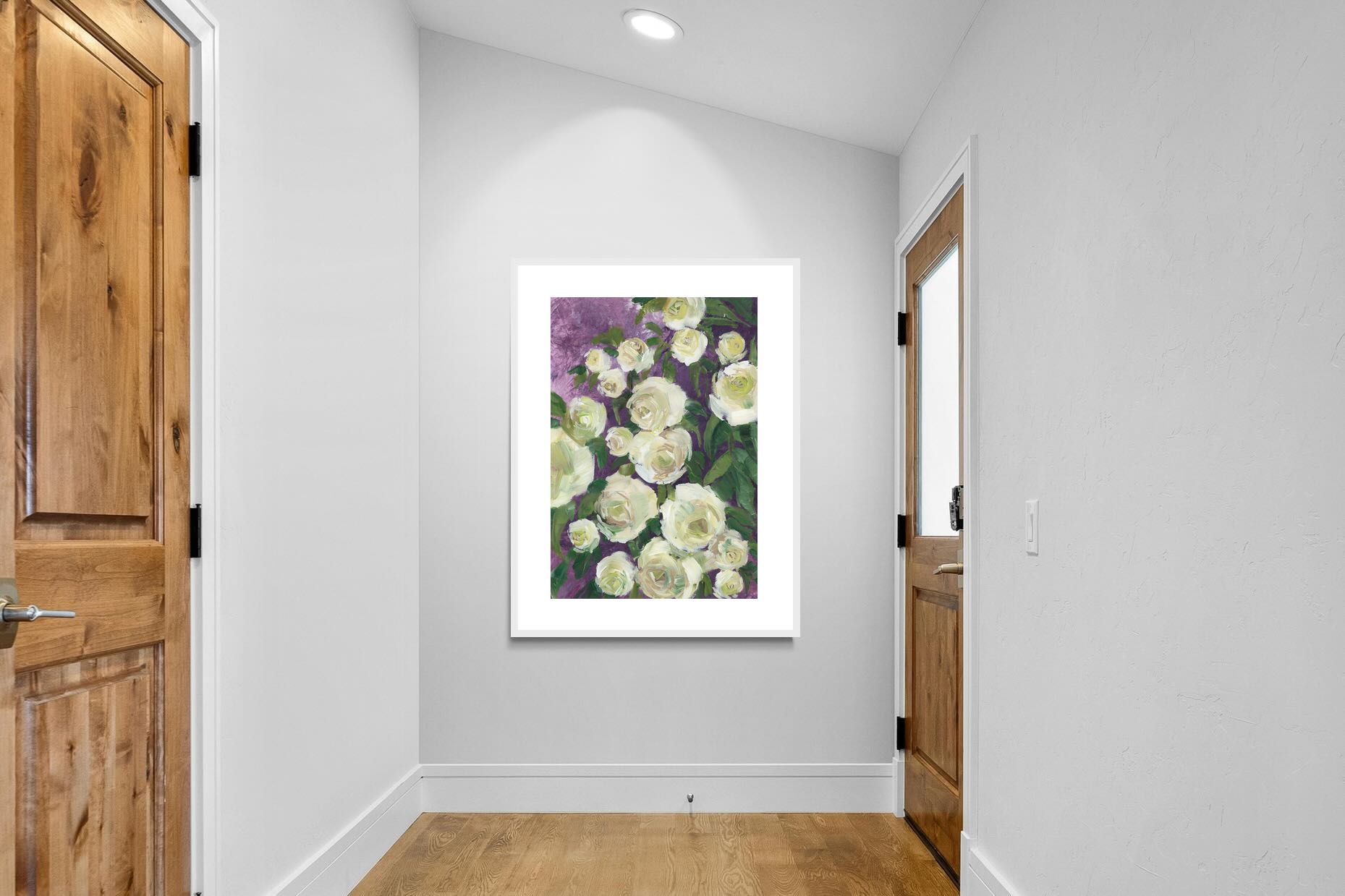 Pixalot Ivory Blooms on Plum