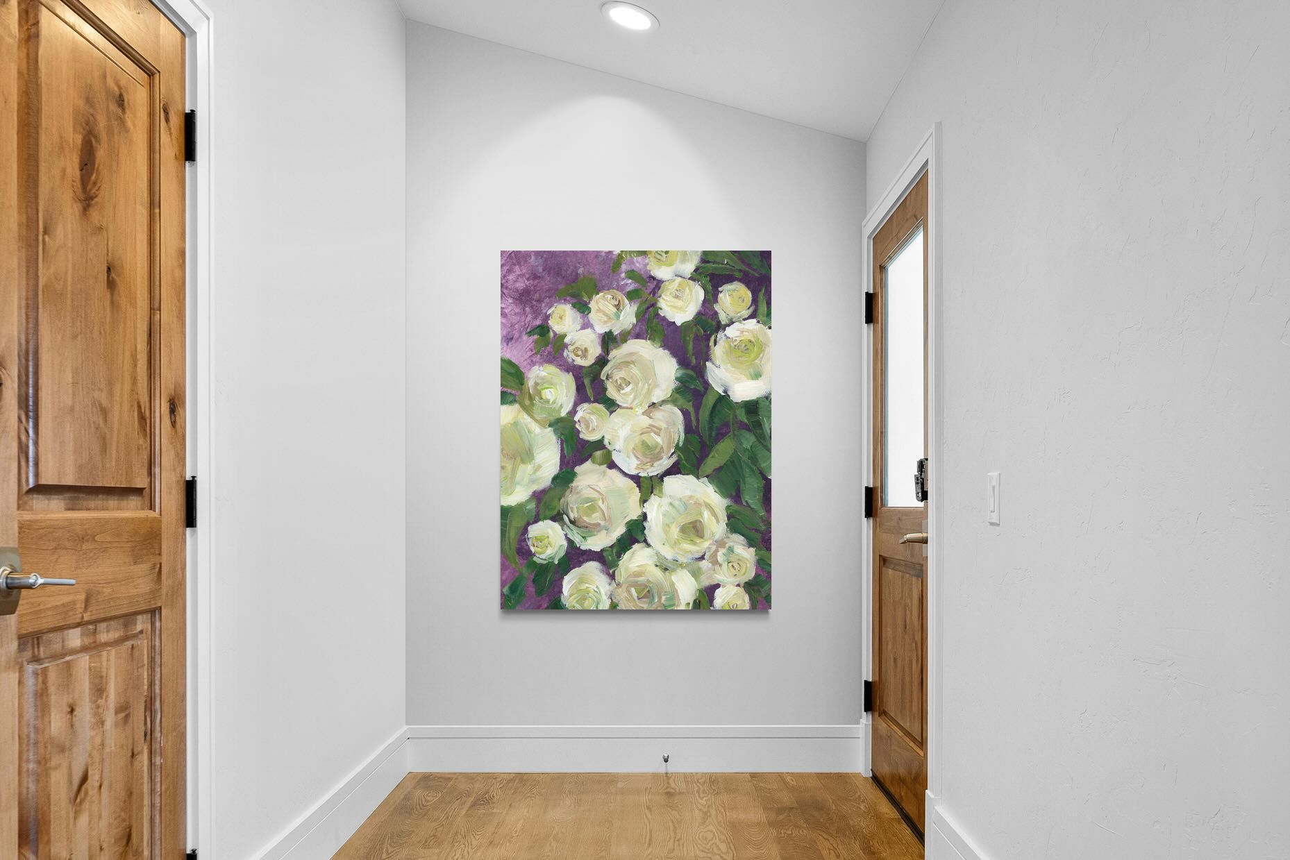 Pixalot Ivory Blooms on Plum