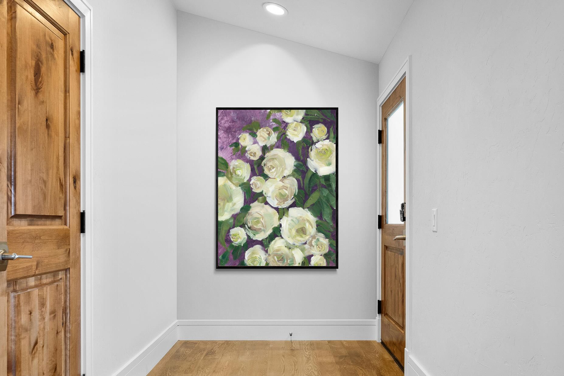 Pixalot Ivory Blooms on Plum