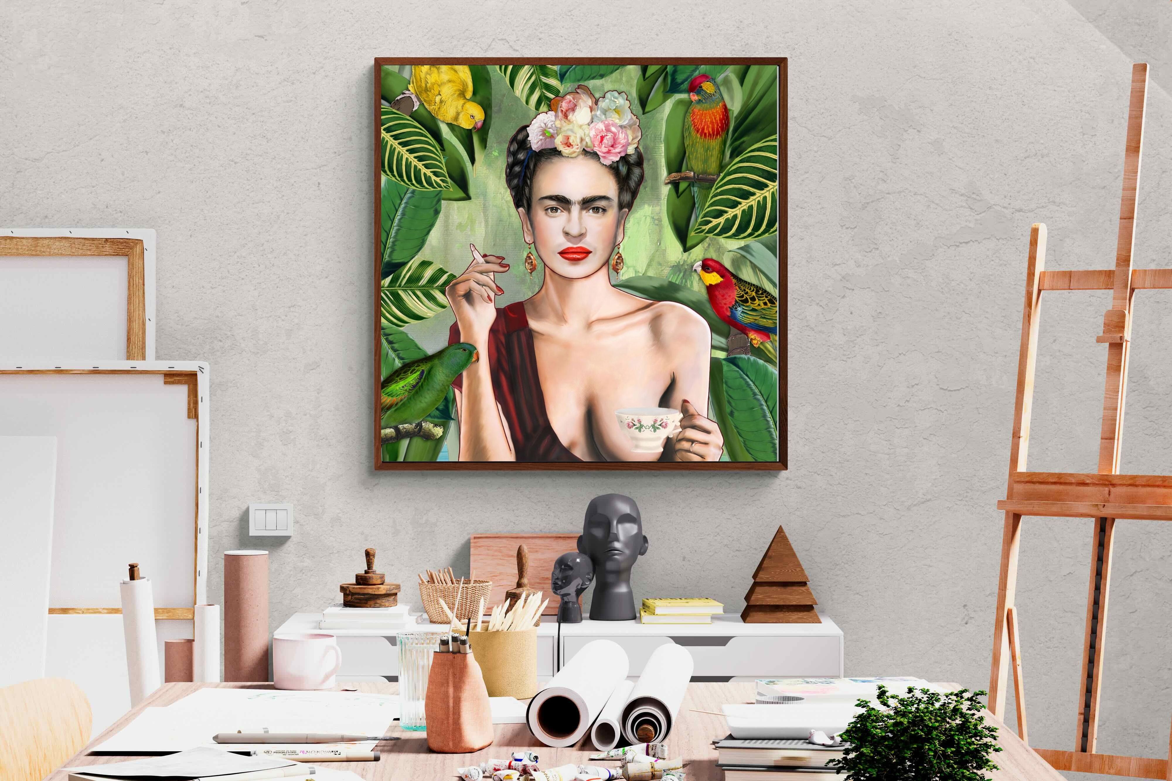 Pixalot Kahlo Tea & Parrots