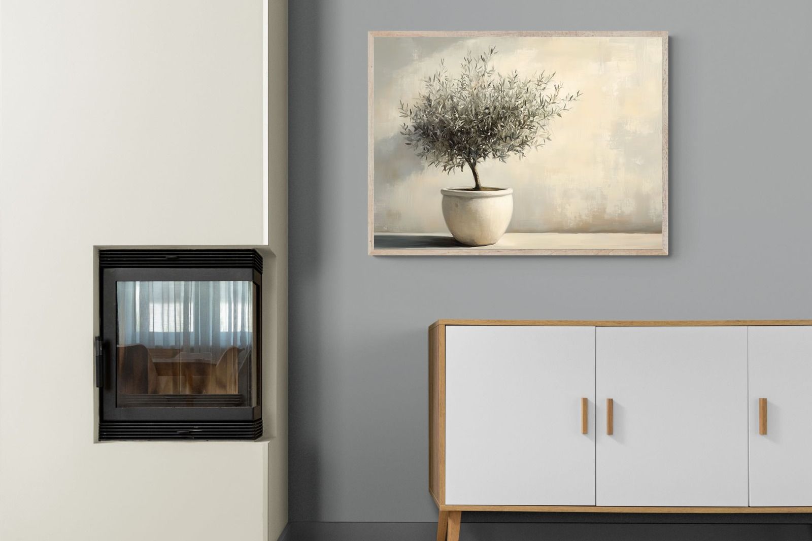 Pixalot Olive Tree in White Pot