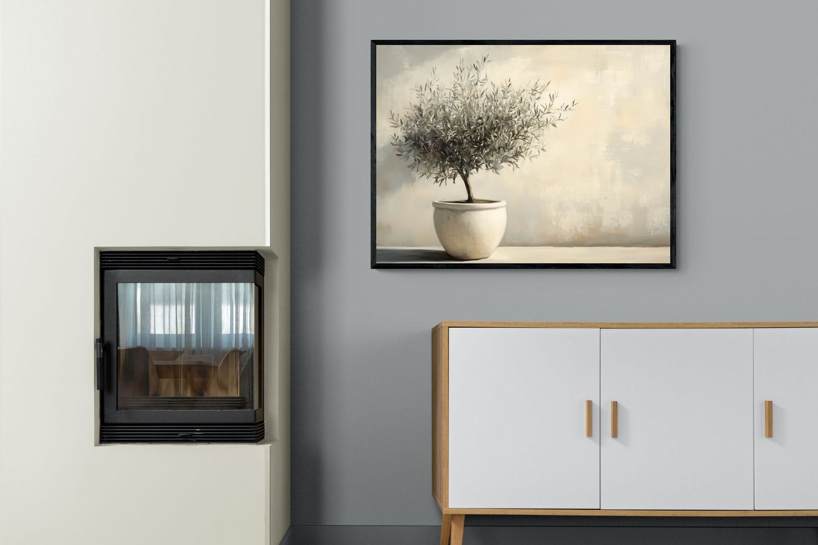 Pixalot Olive Tree in White Pot