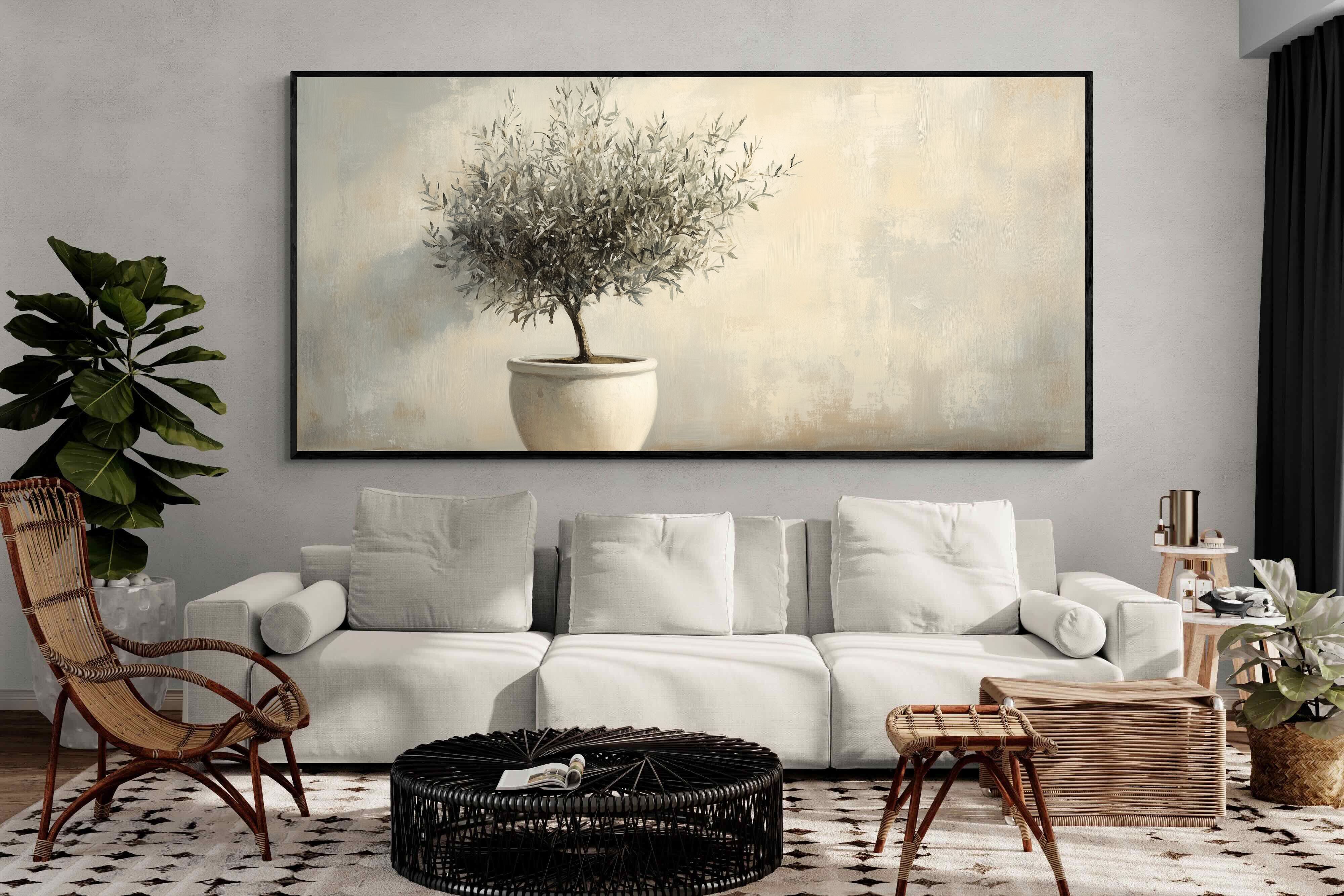 Pixalot Olive Tree in White Pot