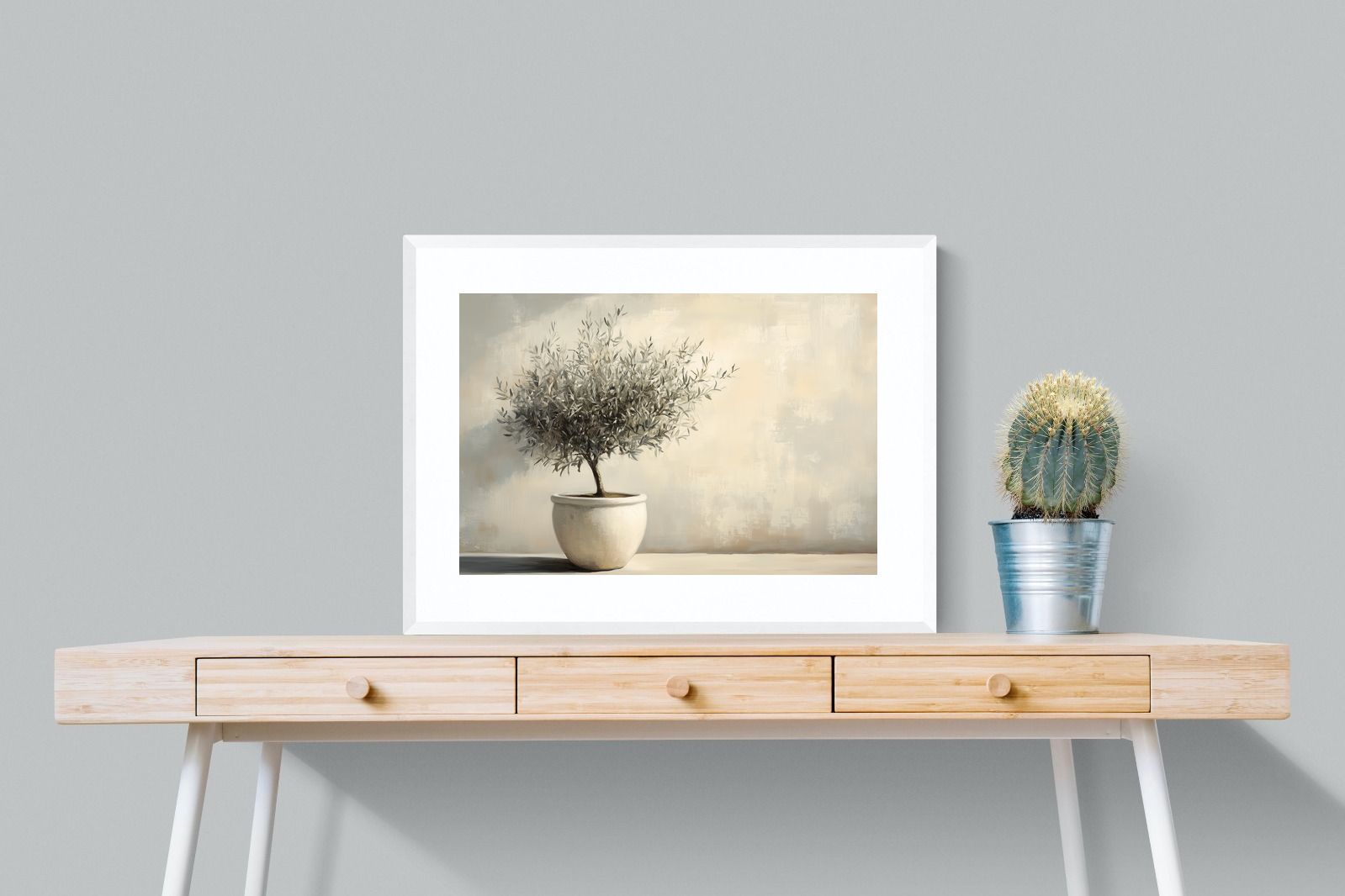 Pixalot Olive Tree in White Pot