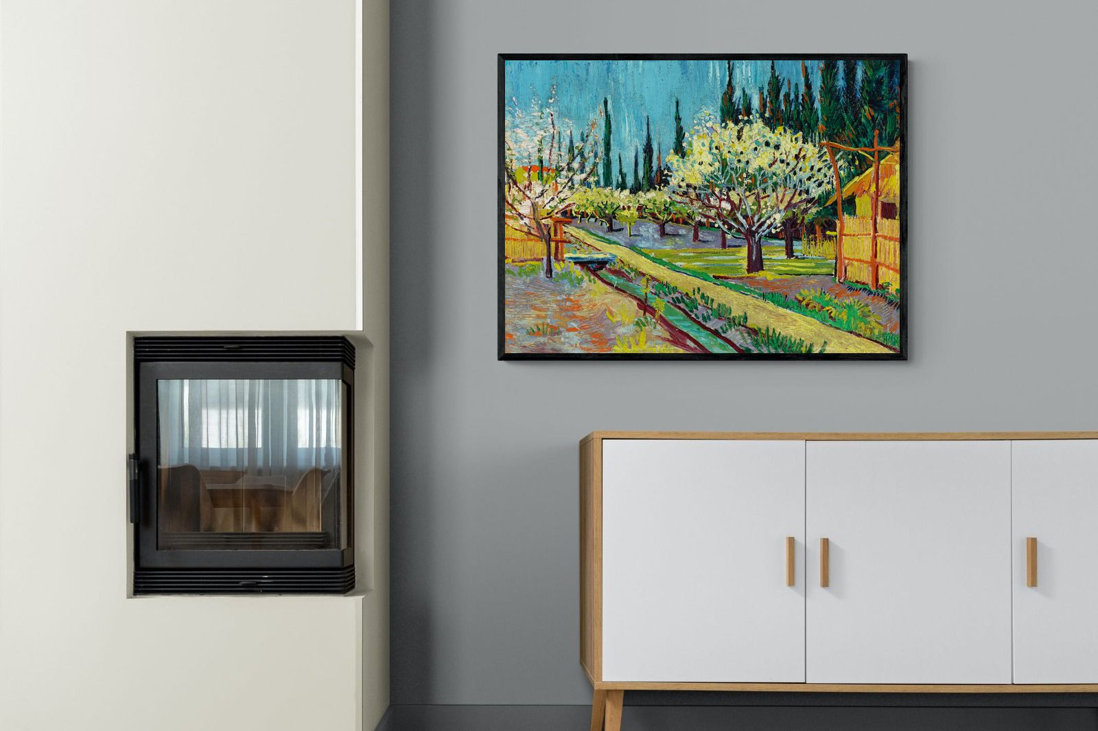 Pixalot ® Orchard Bordered by Cypresses