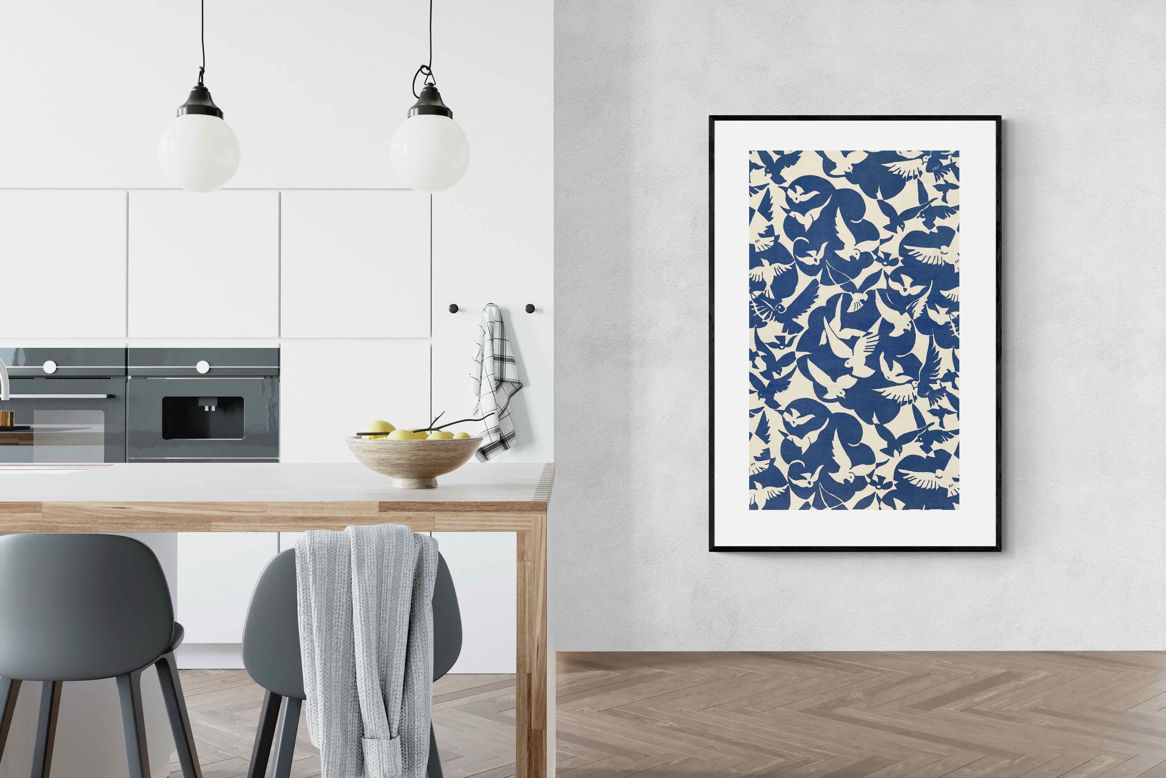 Pixalot Pigeons in White & Blue