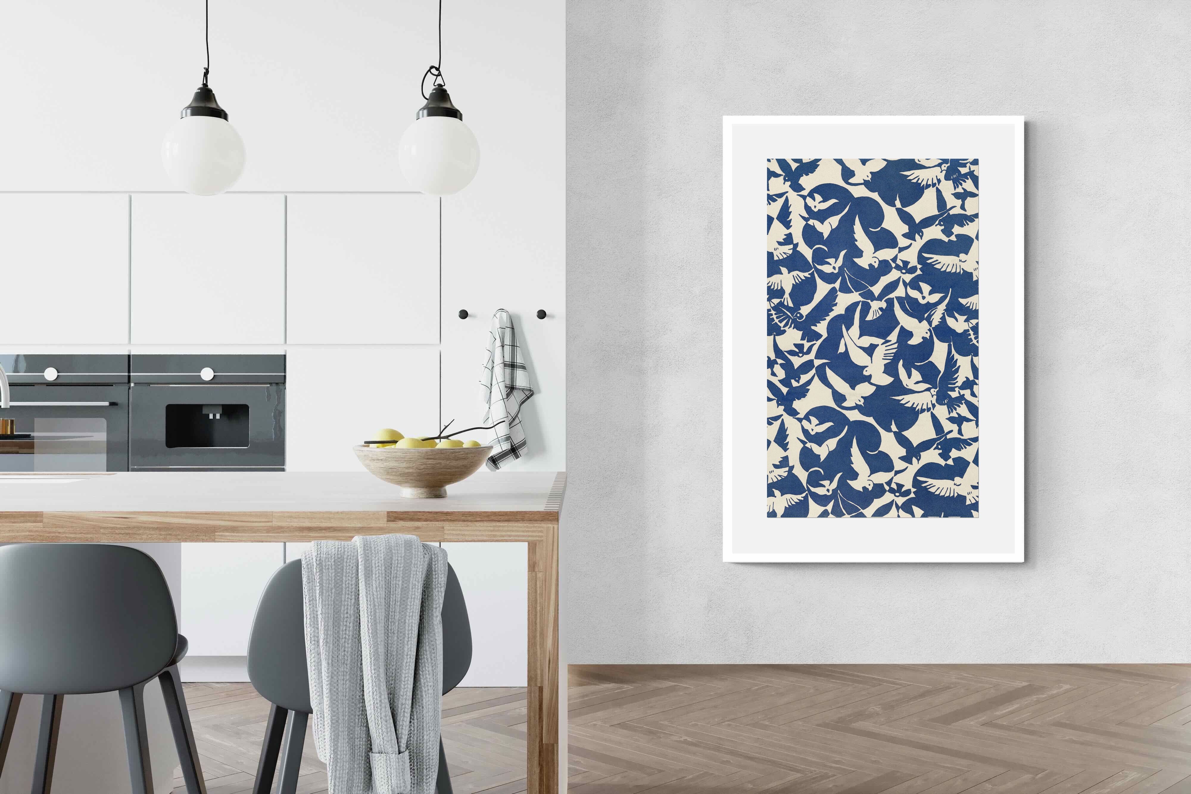 Pixalot Pigeons in White & Blue