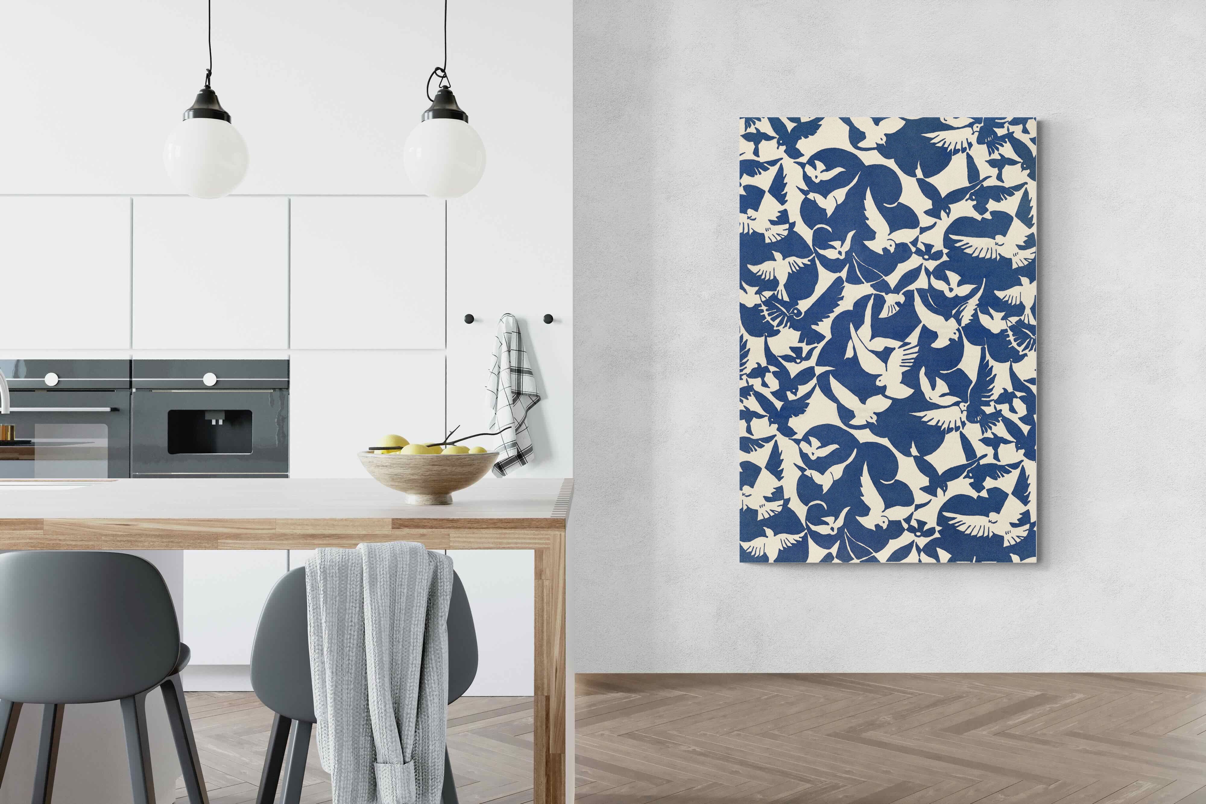 Pixalot Pigeons in White & Blue