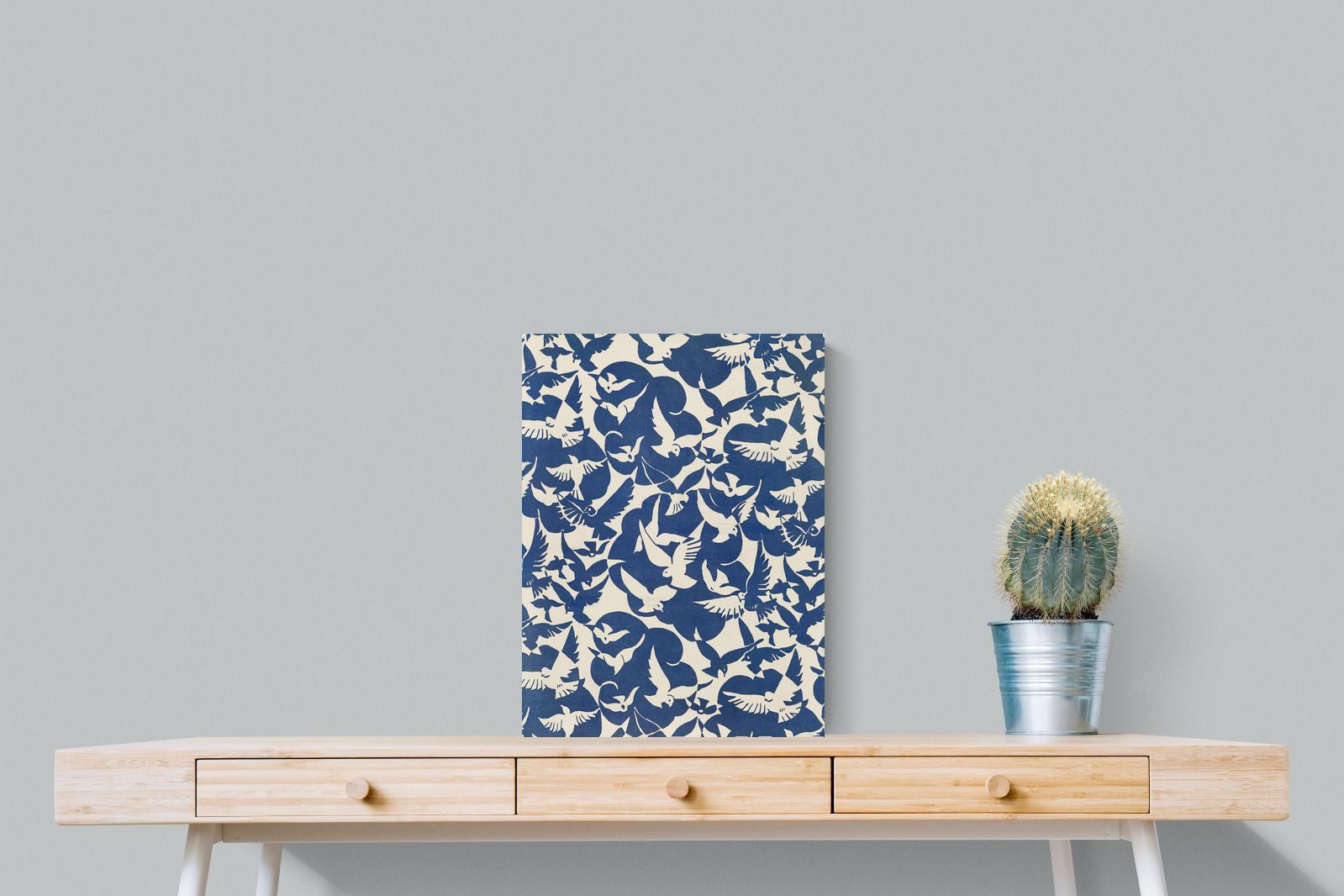 Pixalot Pigeons in White & Blue