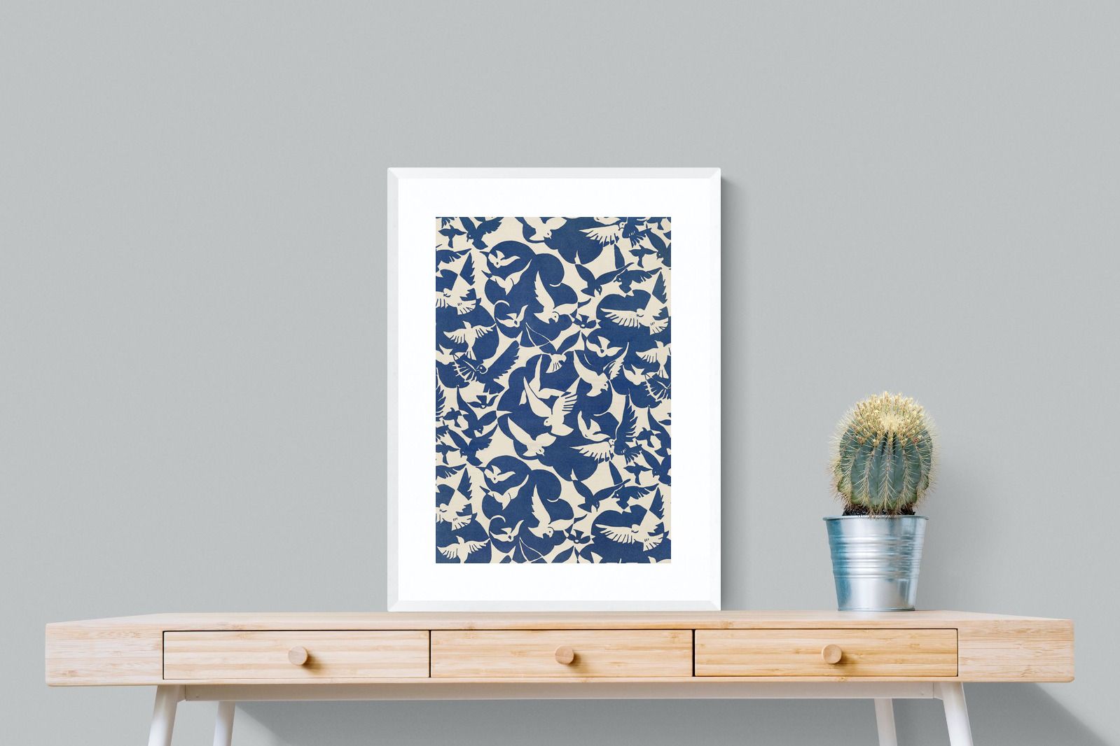 Pixalot Pigeons in White & Blue