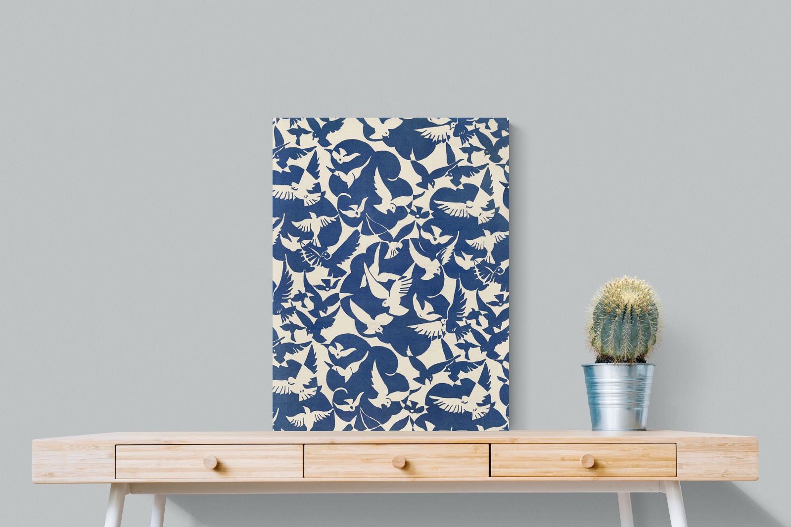 Pixalot Pigeons in White & Blue