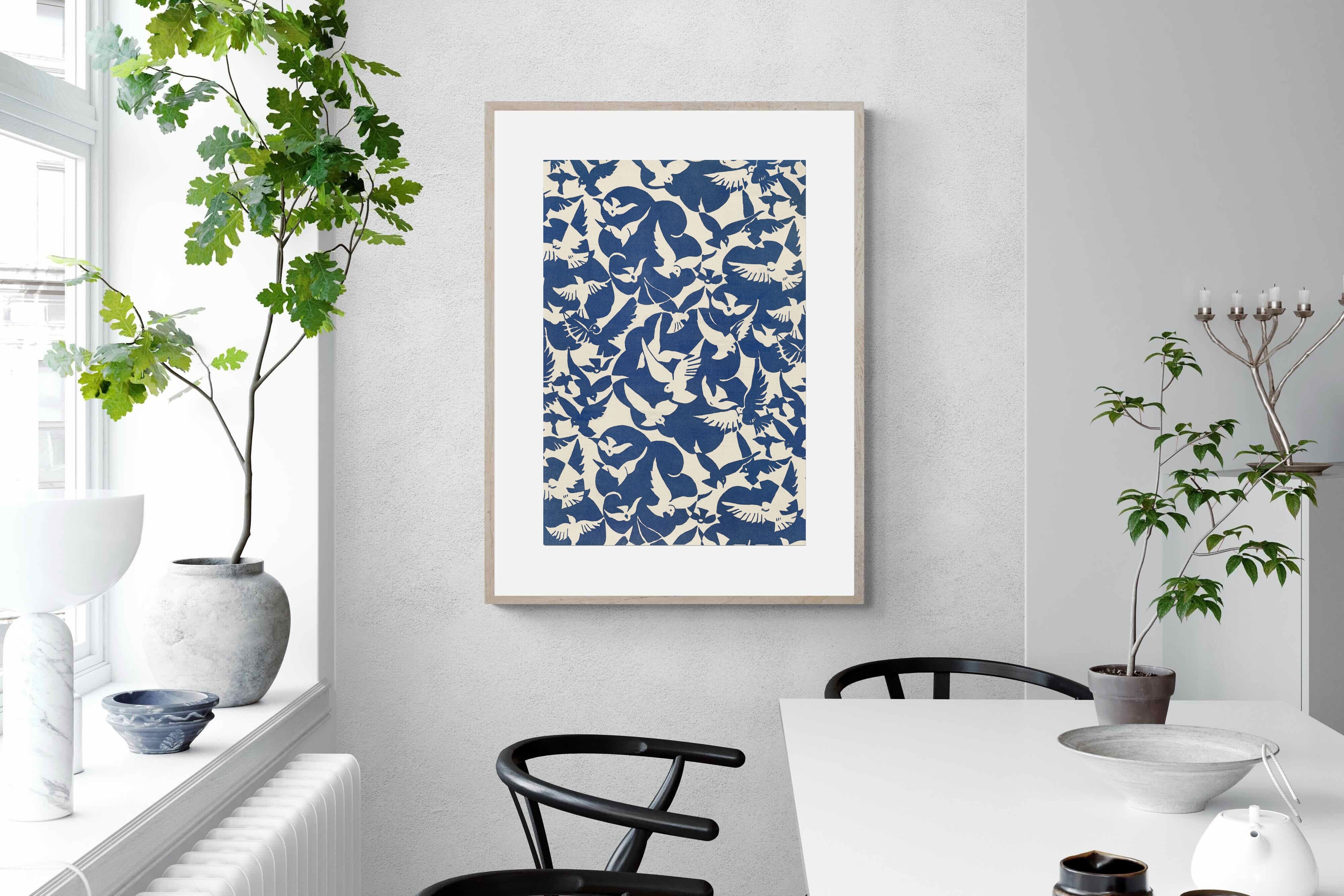 Pixalot Pigeons in White & Blue