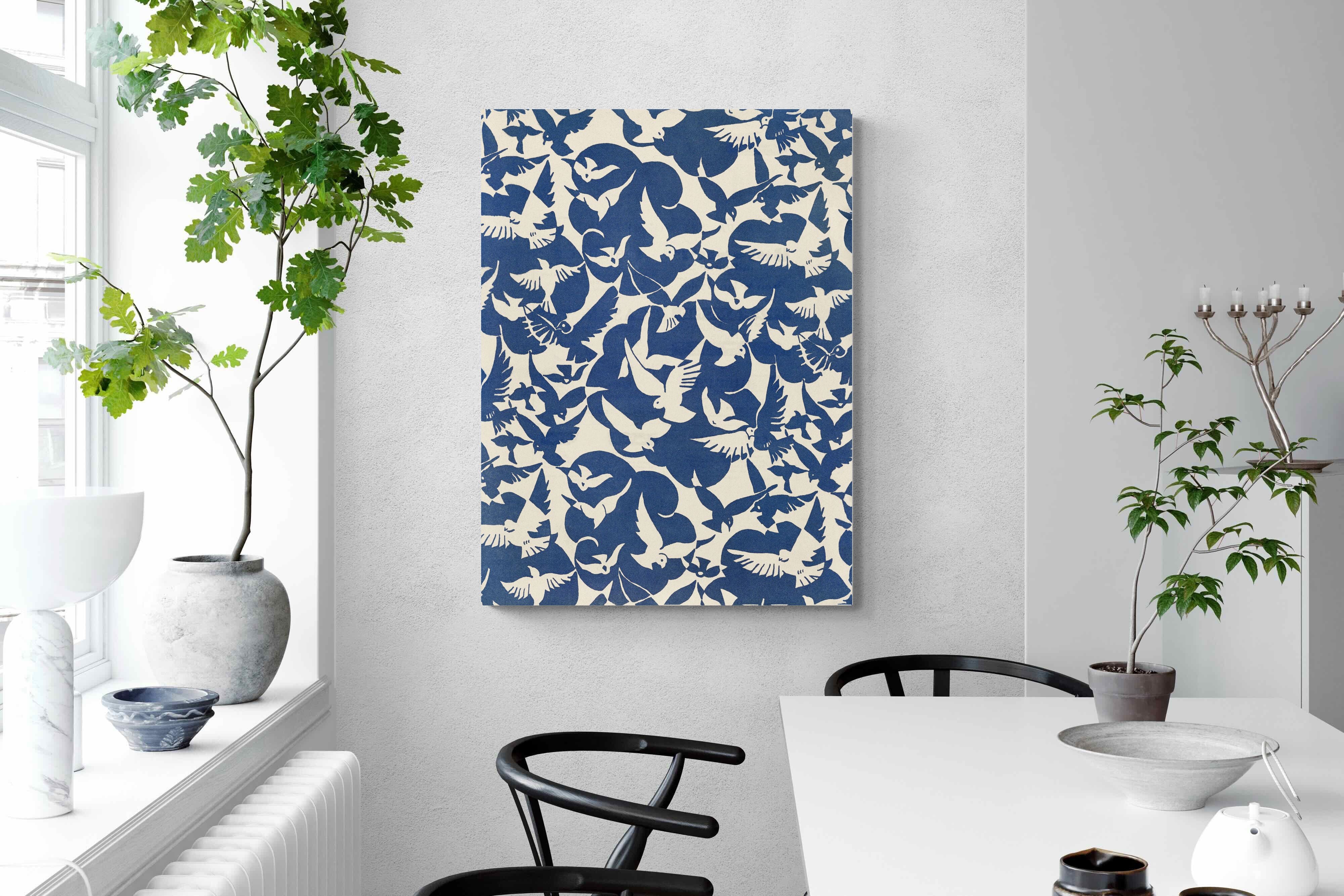 Pixalot Pigeons in White & Blue