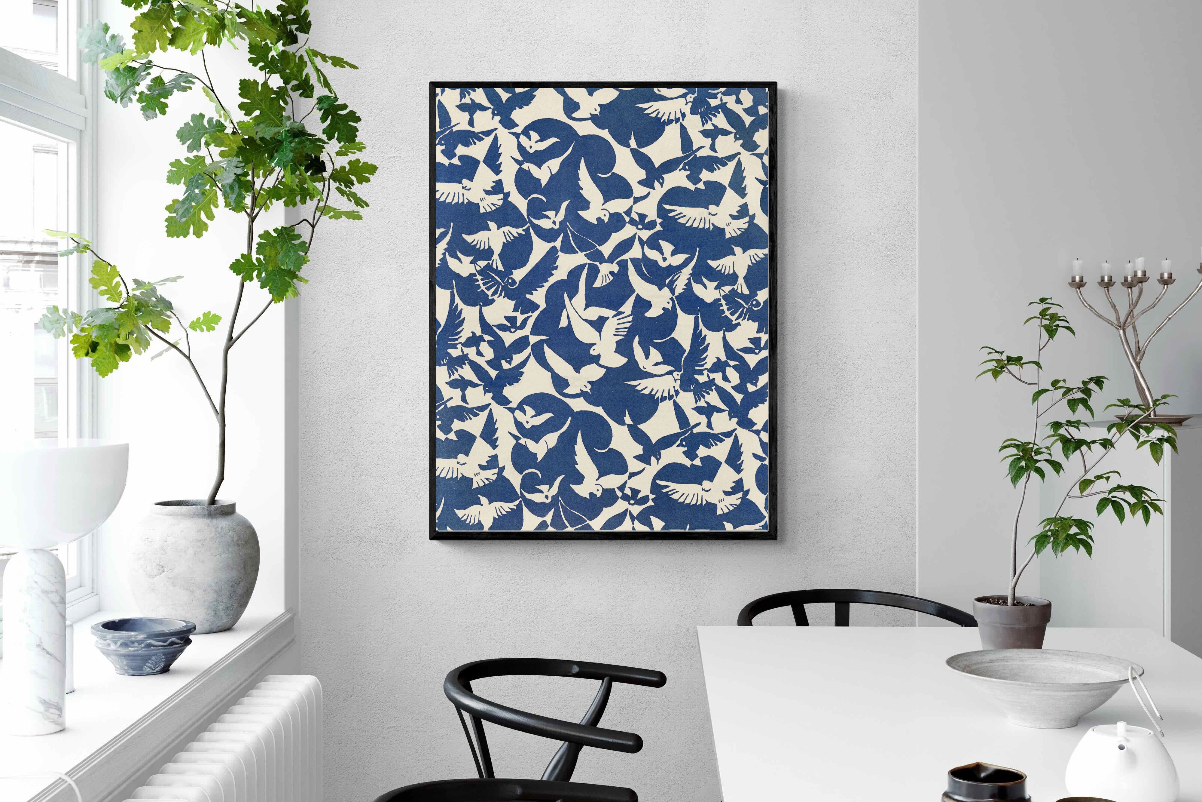 Pixalot Pigeons in White & Blue