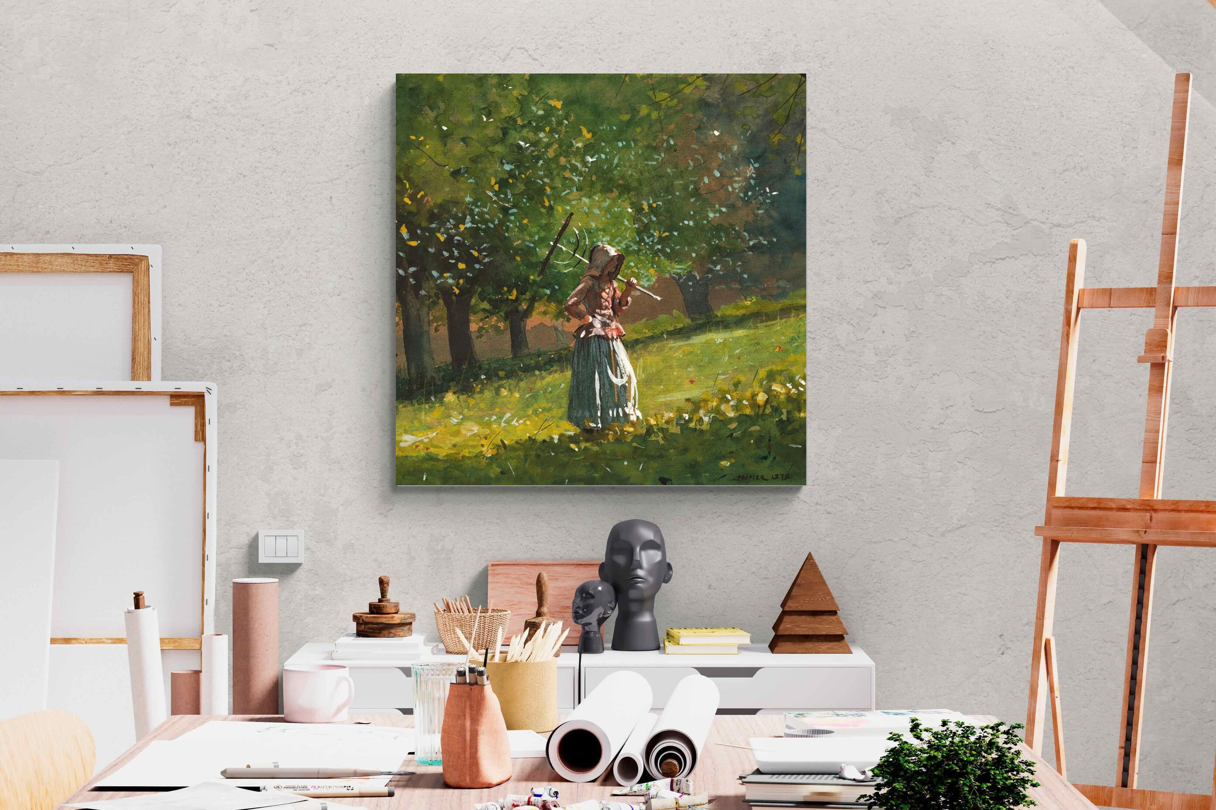 Pixalot ® Girl with Hay Rake