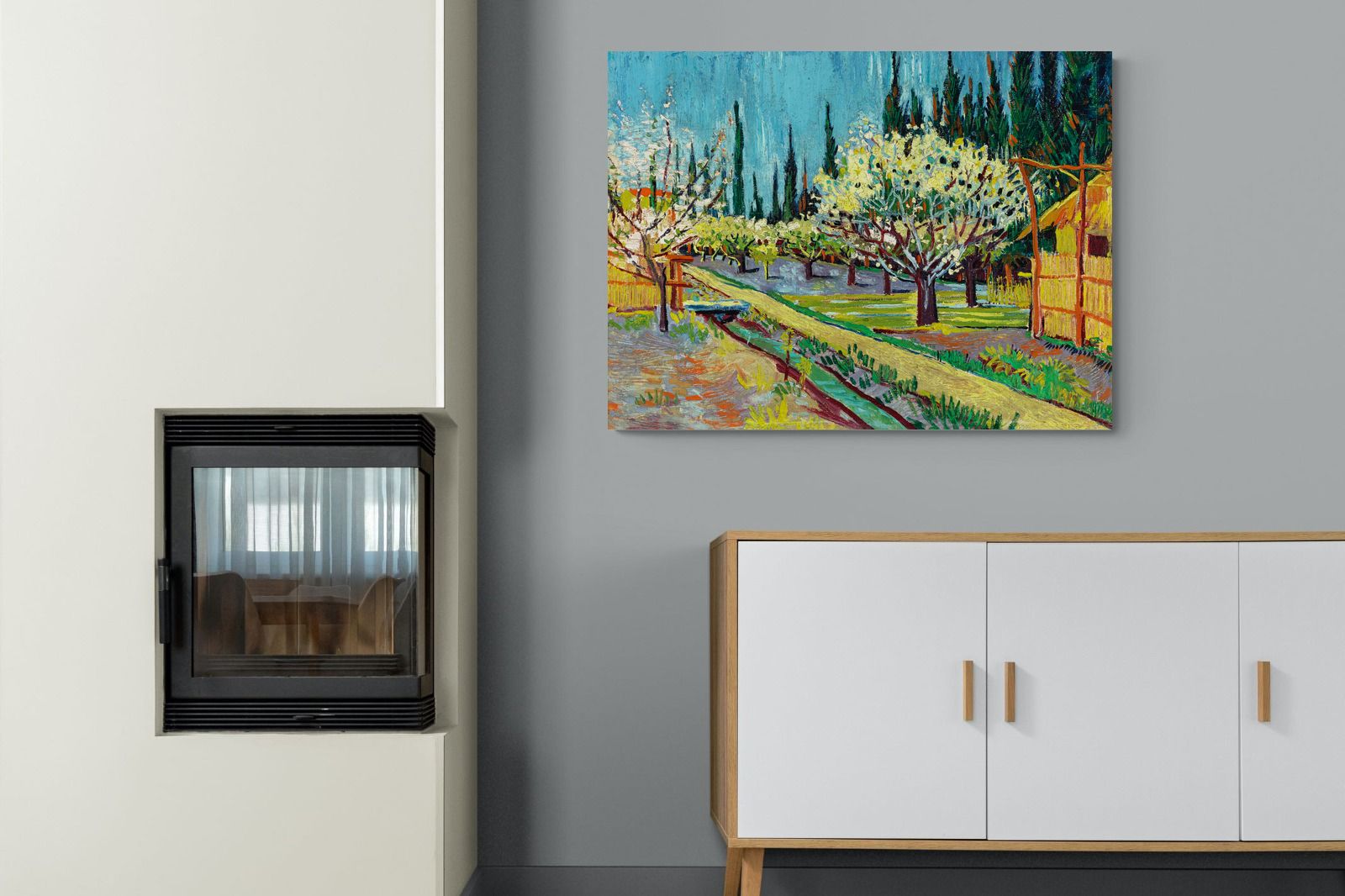 Pixalot ® Orchard Bordered by Cypresses